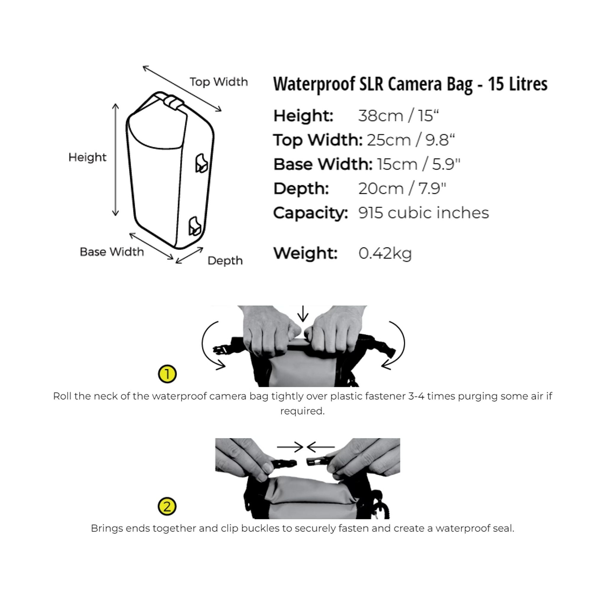 OverBoard waterproof camera bag for SLR cameras Grey