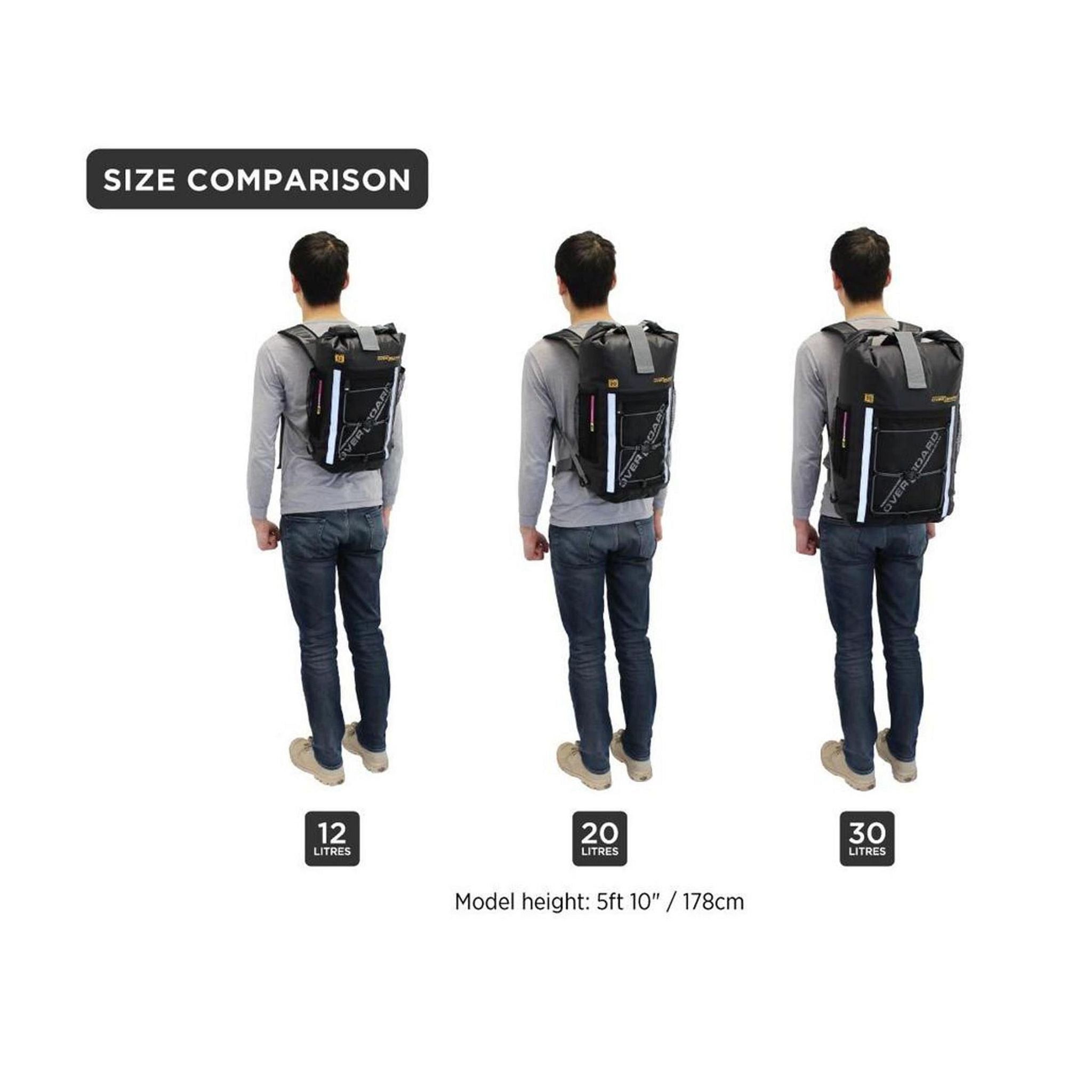 OverBoard wasserdichter Rucksack LIGHT 30 Black