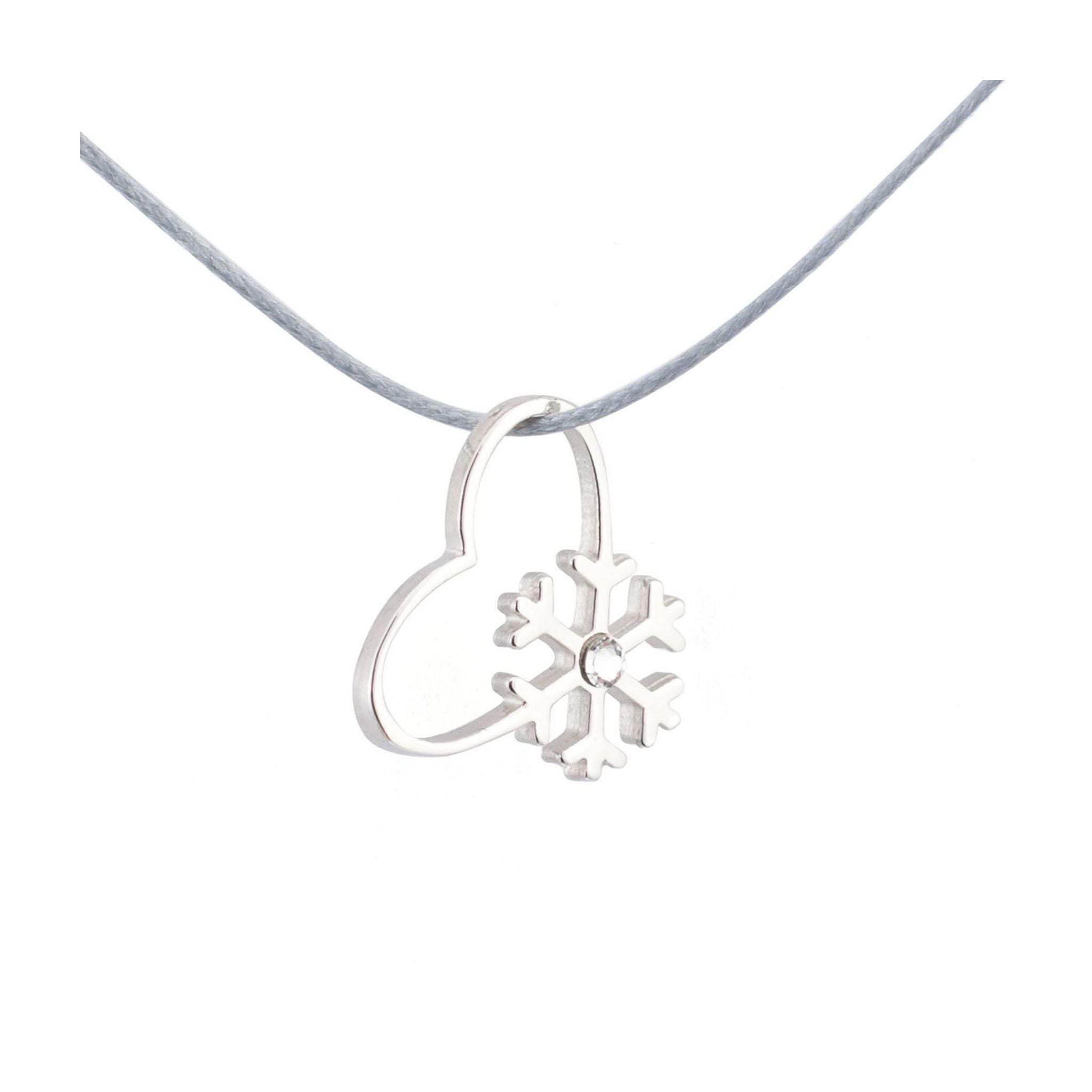 Silver+Surf Schmuck Schneeflocke Kristall S Silver
