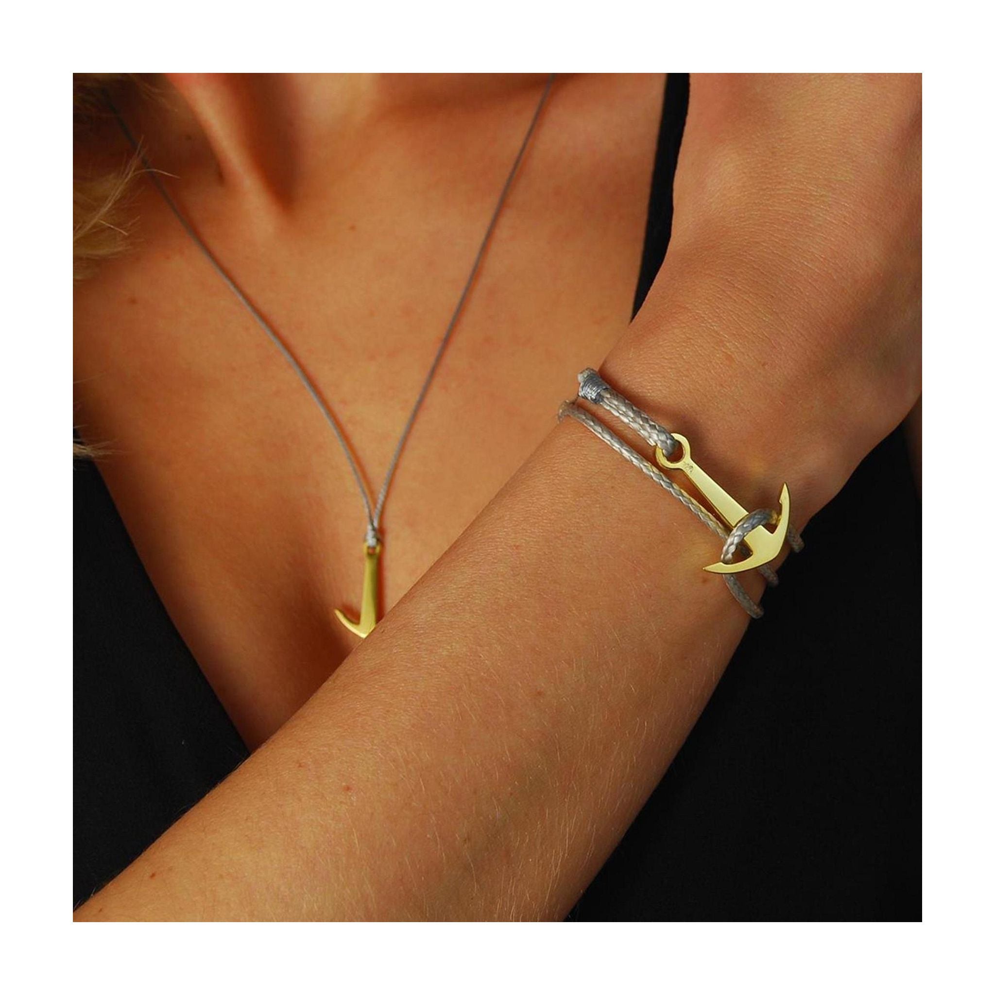 Silver+Surf Silber Schmuck Boot Anker L Gold