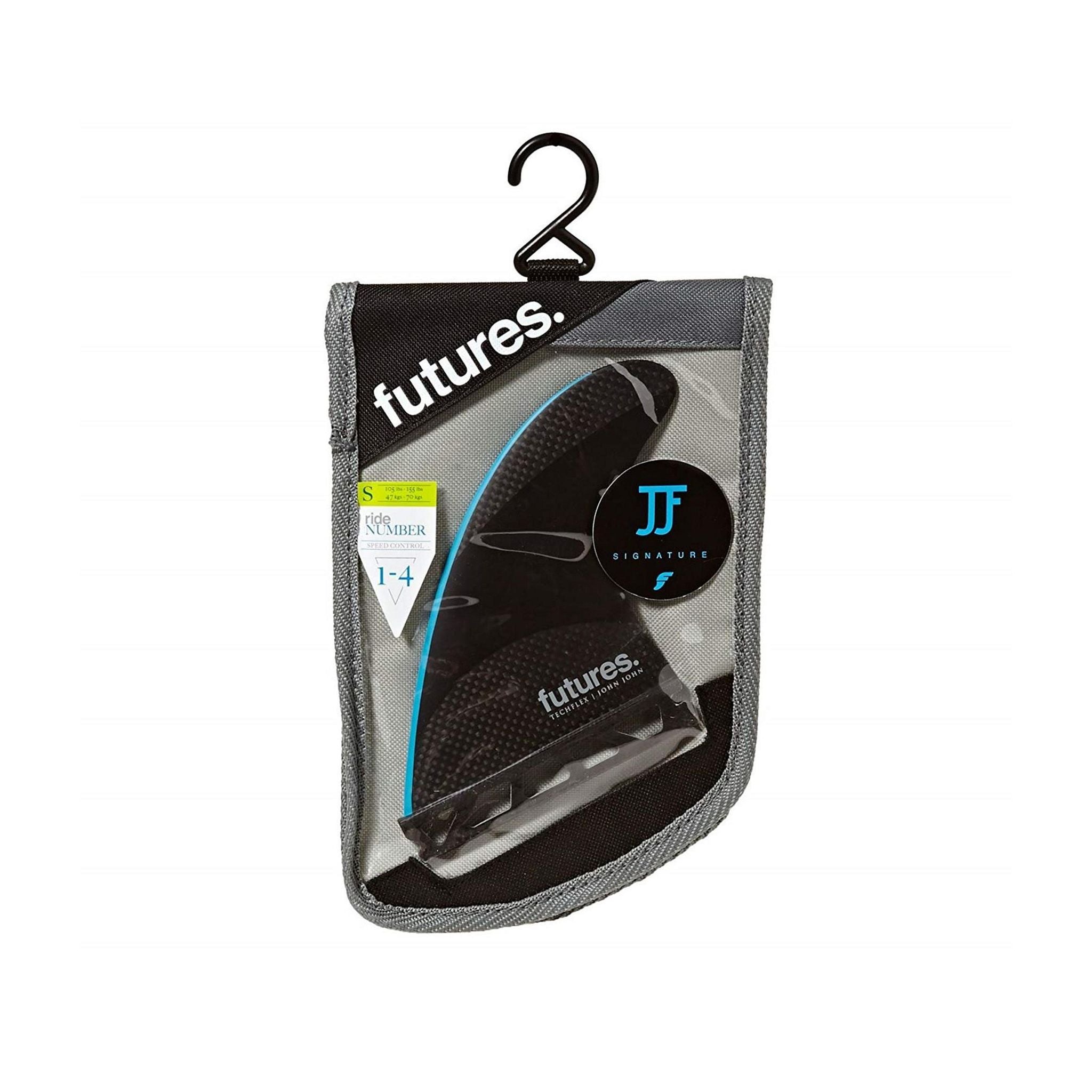 FUTURES Thruster Fin Set JJF-2 Techflex S Black 4.0