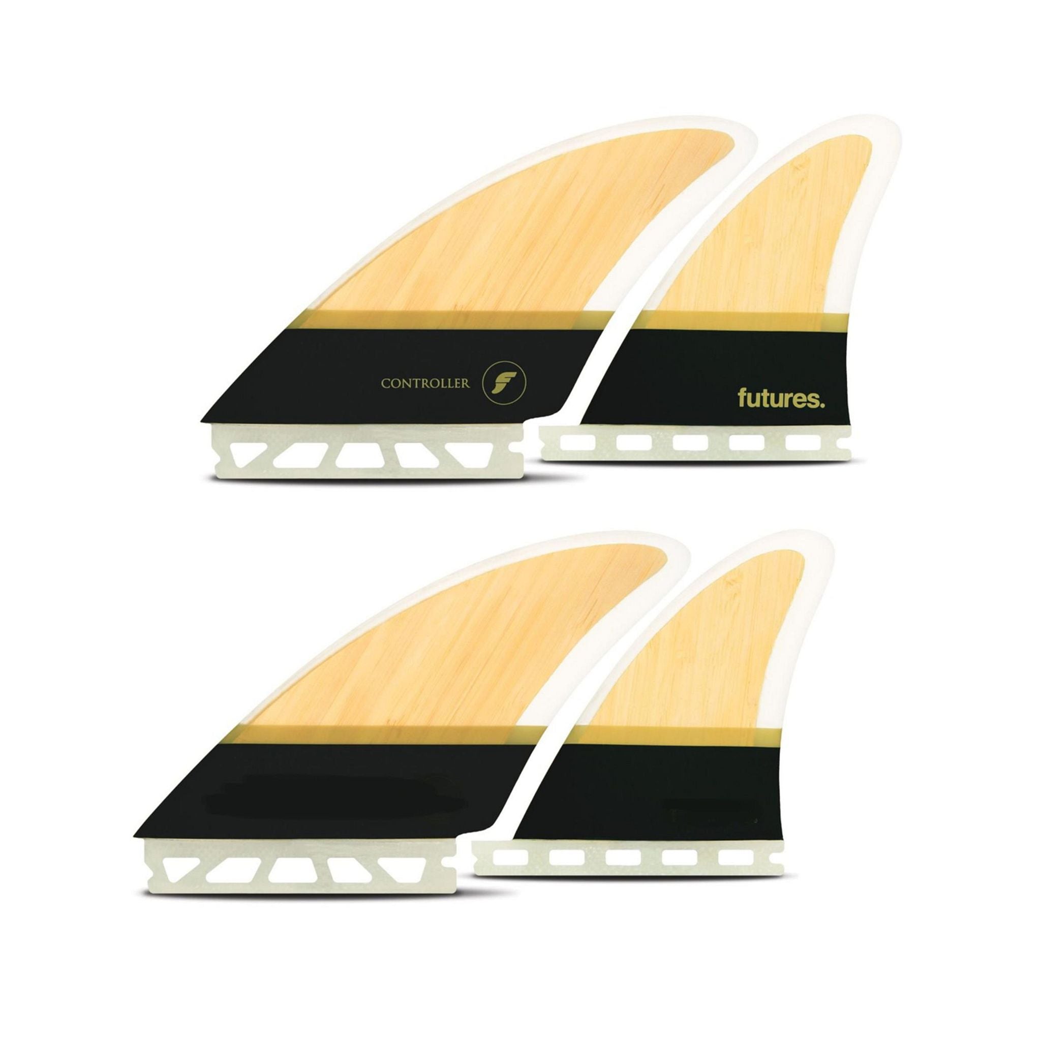 FUTURES Quad Fin Set Controller Honeycomb N/A Bamboo 6.9
