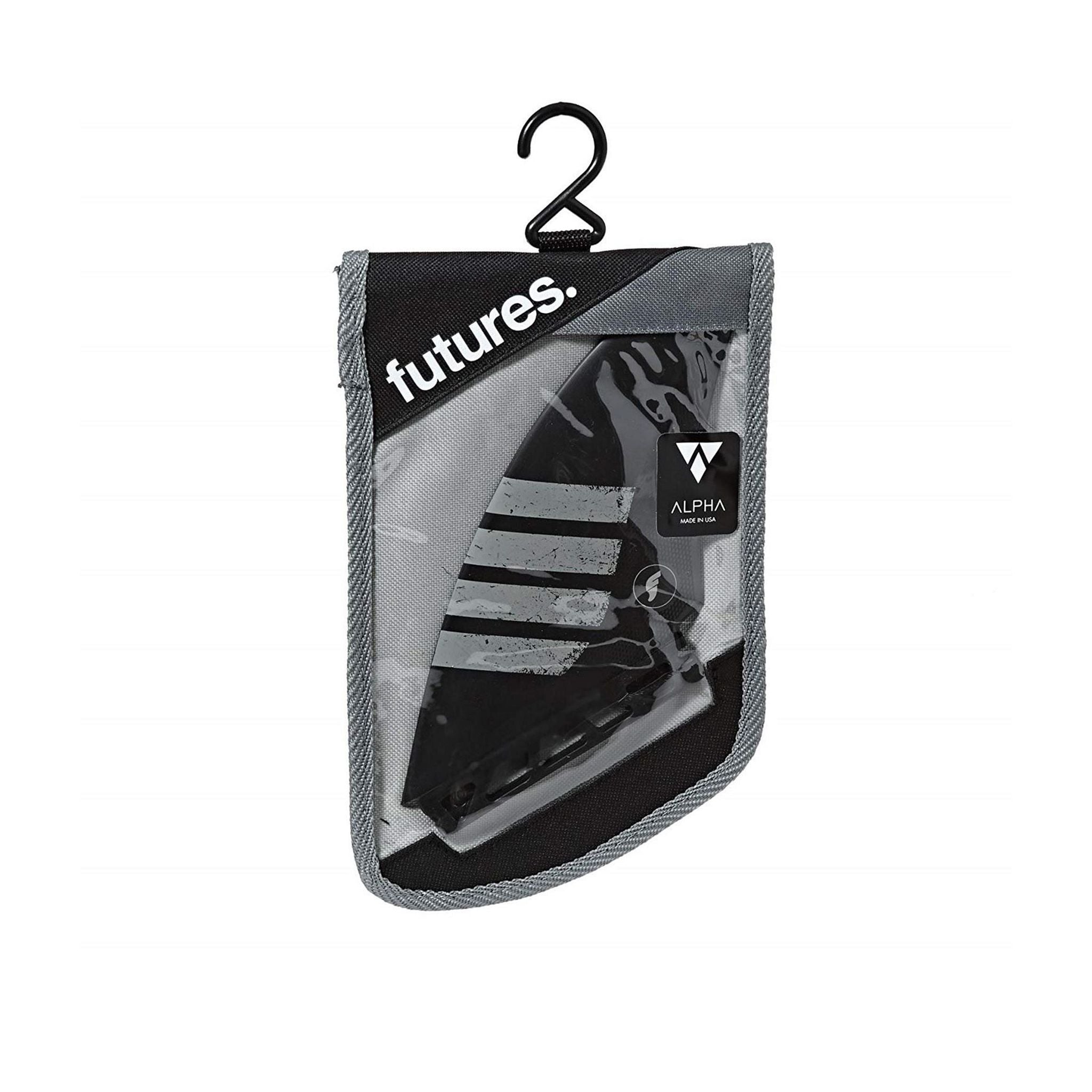 FUTURES Quad Fin Set Controller Alpha L Carbon 5.7