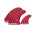 FUTURES Twin Tri Fin Set T1 N/A Red