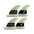 FUTURES Big Wave Quad Fin Set Gerry Lopez G10 Green 0.0