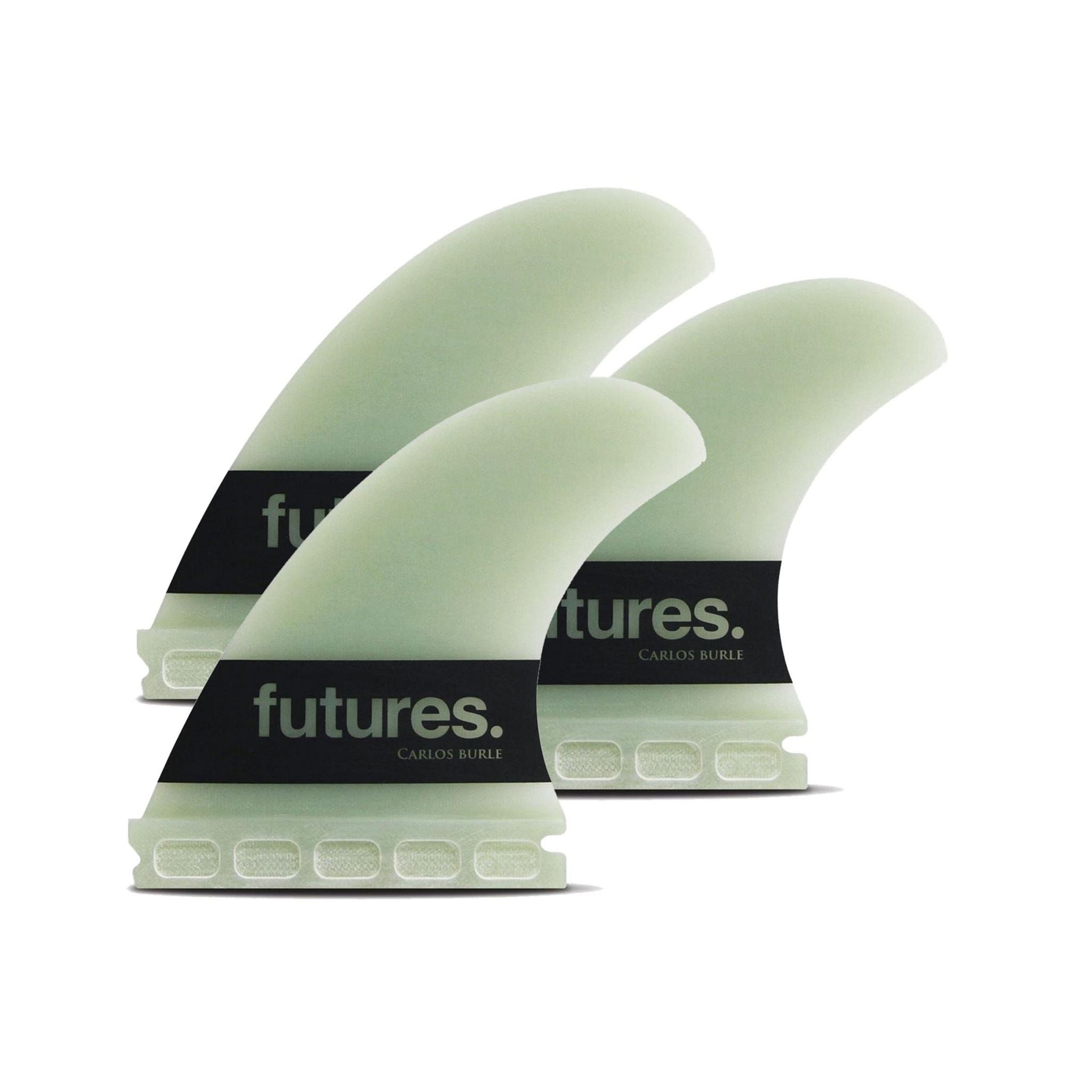 FUTURES Big Wave Thruster Fin Set Carlos Burle N/A Green 0.0