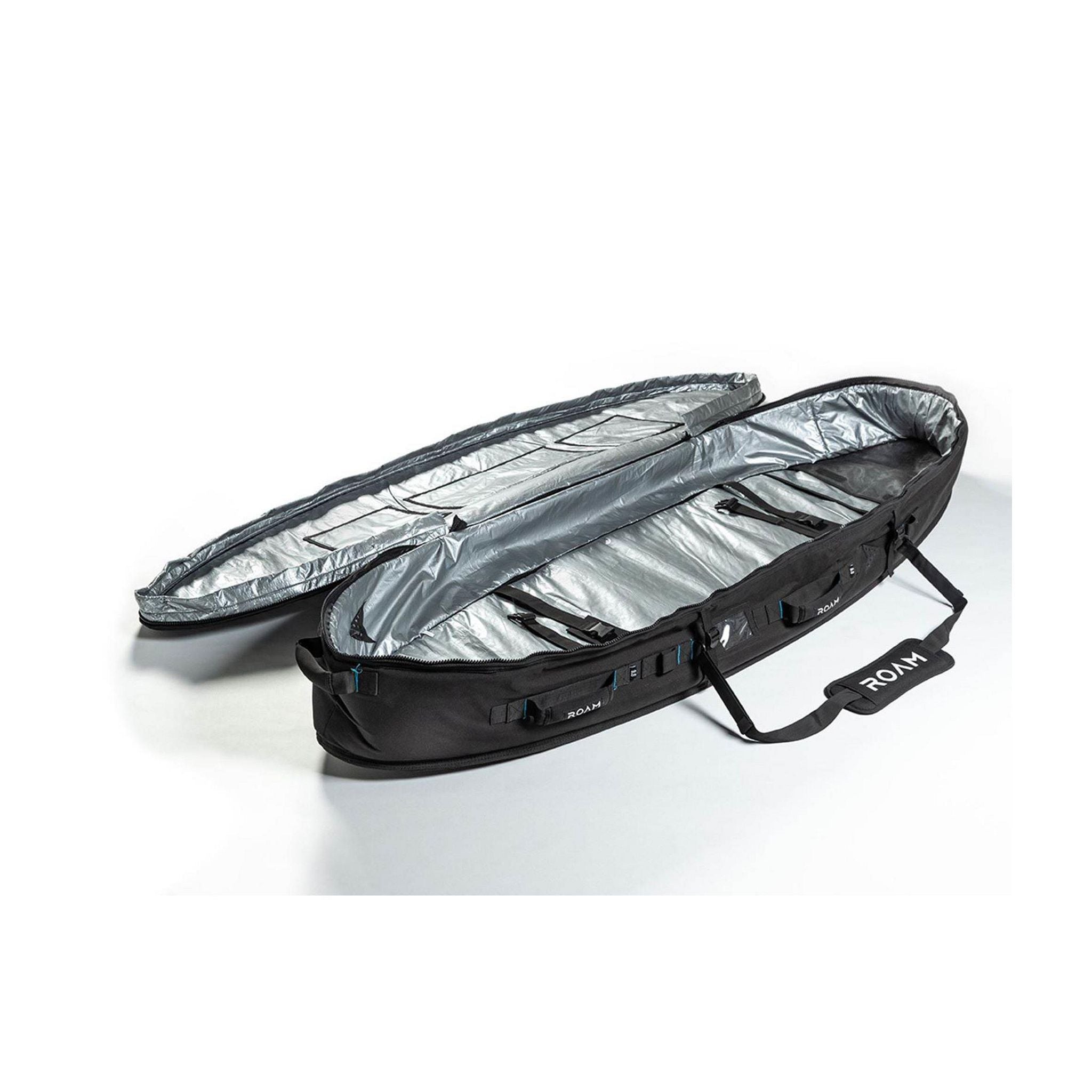 ROAM Boardbag Surfboard Coffin Doppel Triple Grey