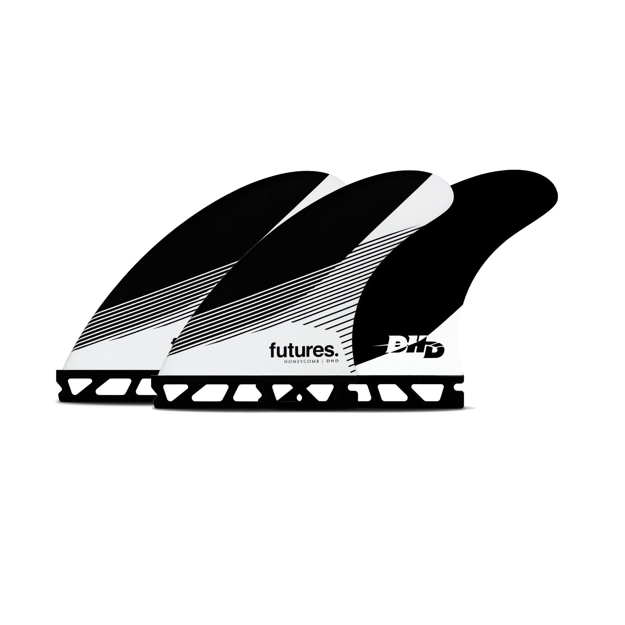 FUTURES Thruster Fin Set DHD Honeycomb White 5.3