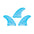 FUTURES Thruster Fin Set F8 SOFT Safety L Blue