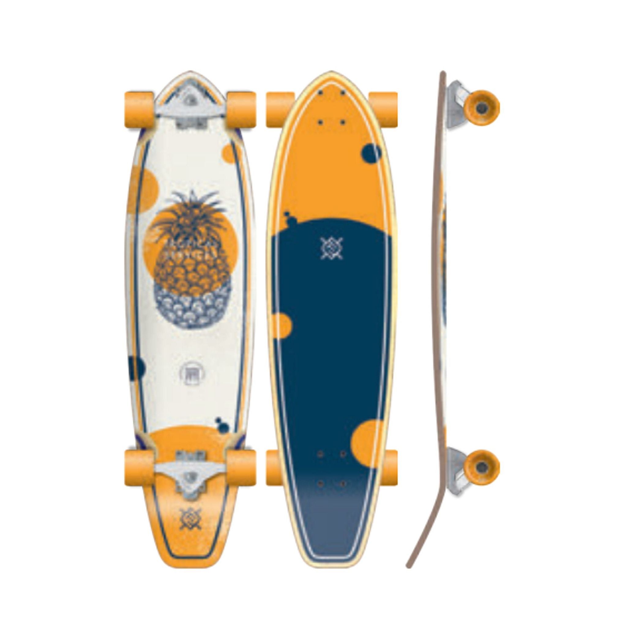 Carving Skateboard Flying Wheels 35 x 9.25 Orange