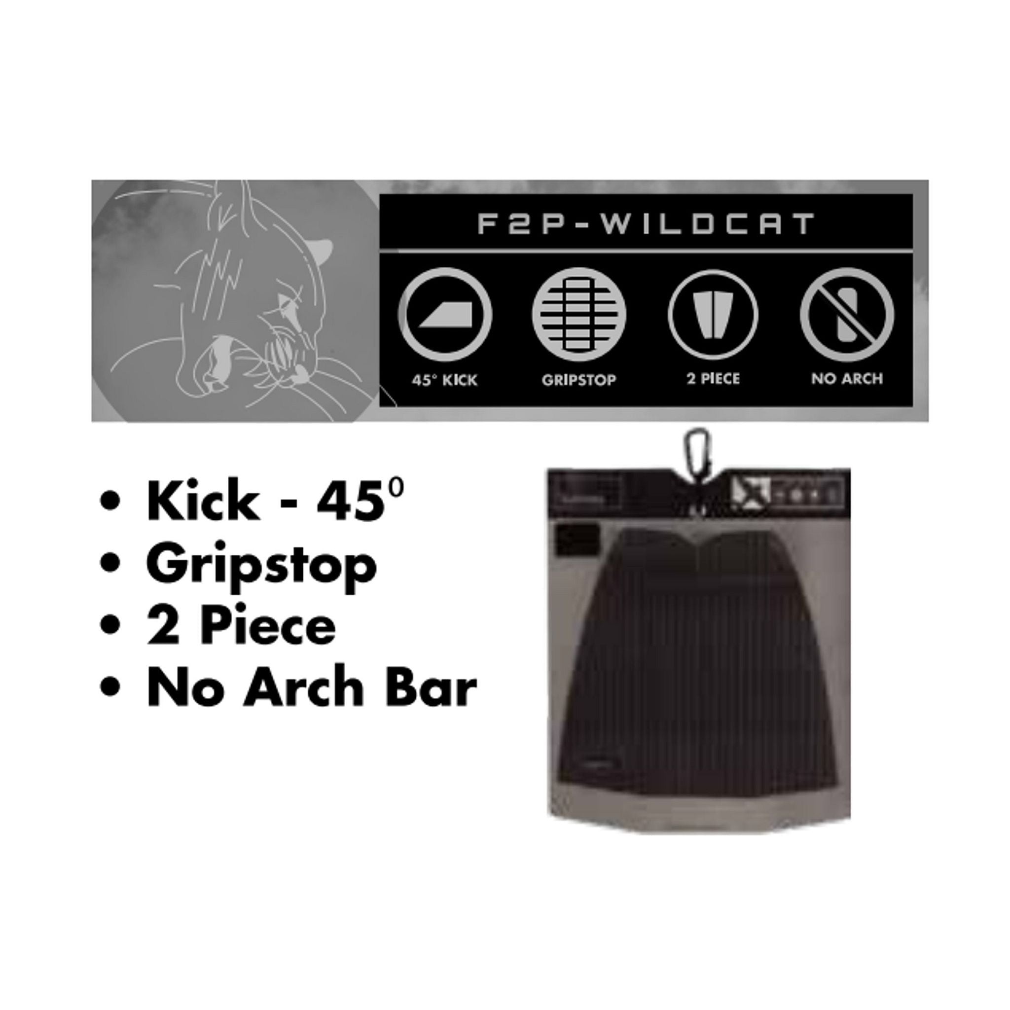 Futures Traction Pad Surfboard Footpad Wildcat Black