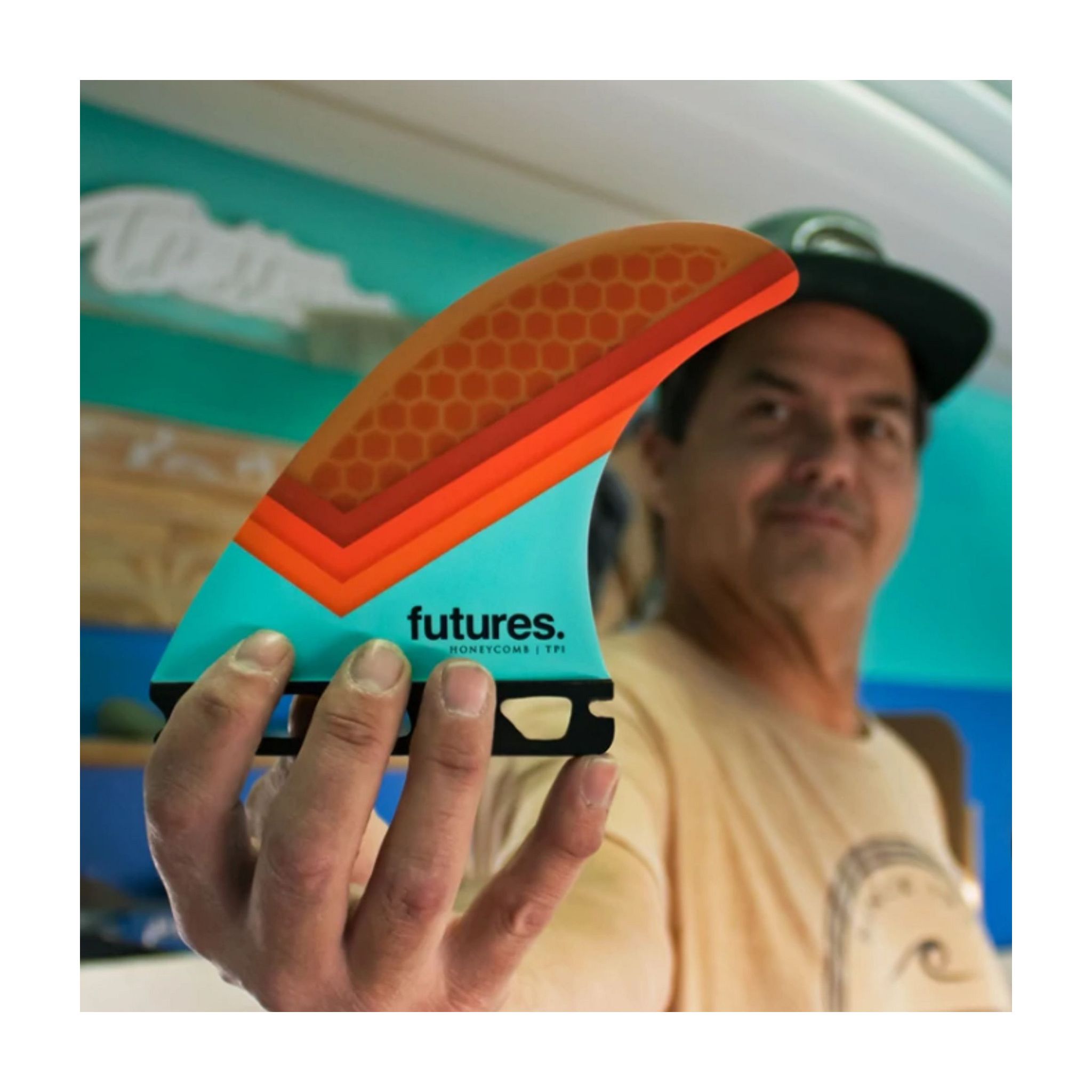 Futures Thruster Fin Set Timmy Patterson TP1 L Orange 6.8