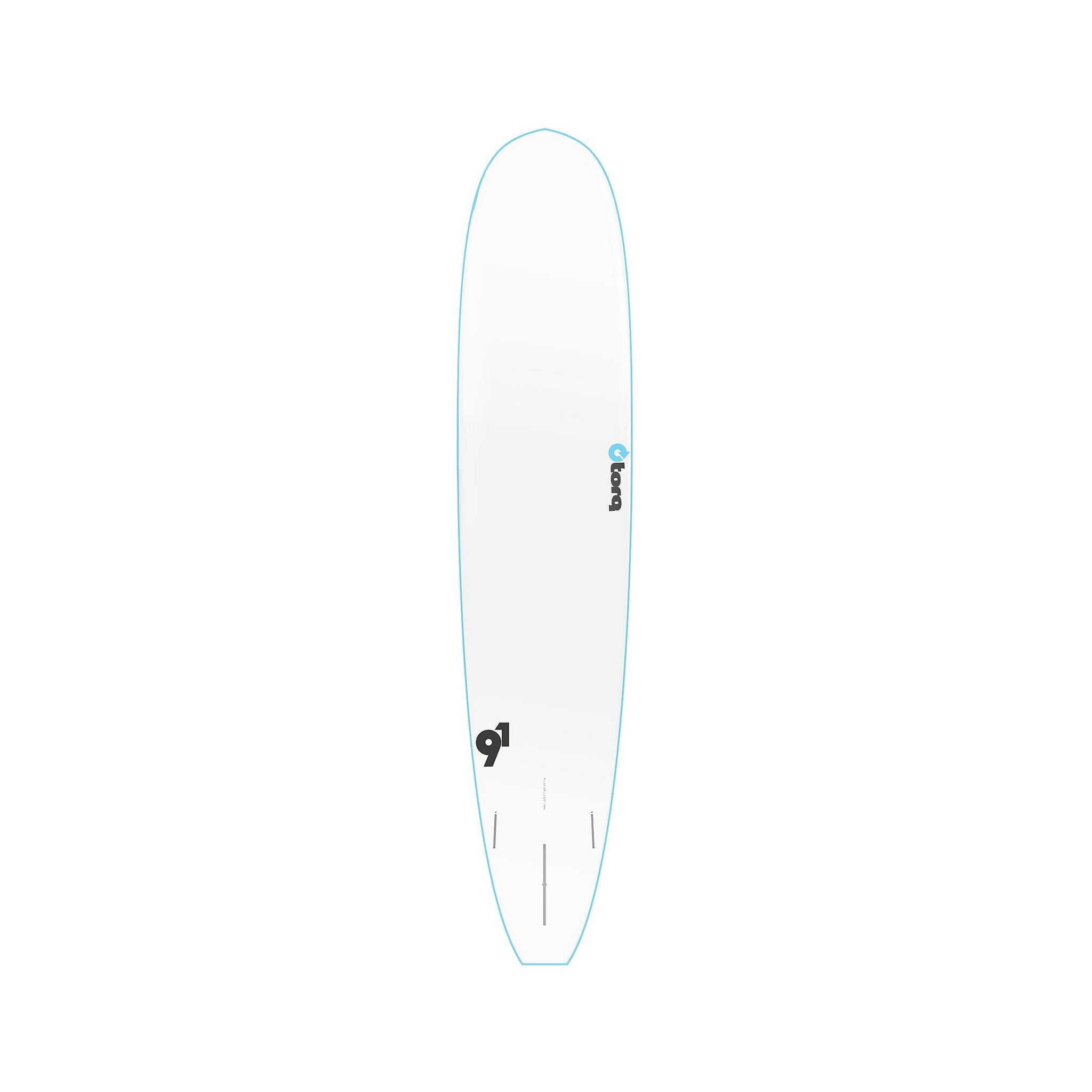 TORQ Softboard 9.1 Longboard. Blue x 23 3/8