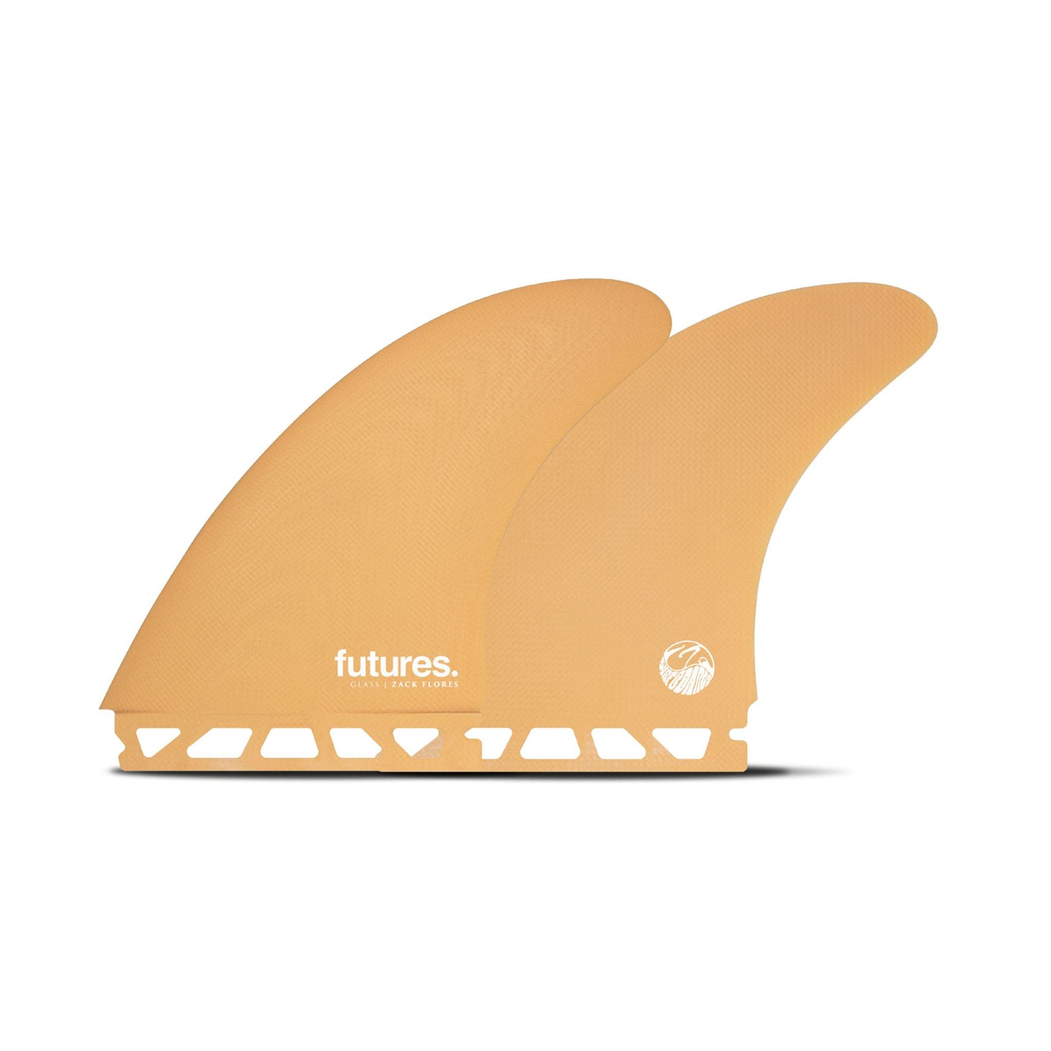FUTURES Twin Fin Set Zack Flores fiberglass S Orange