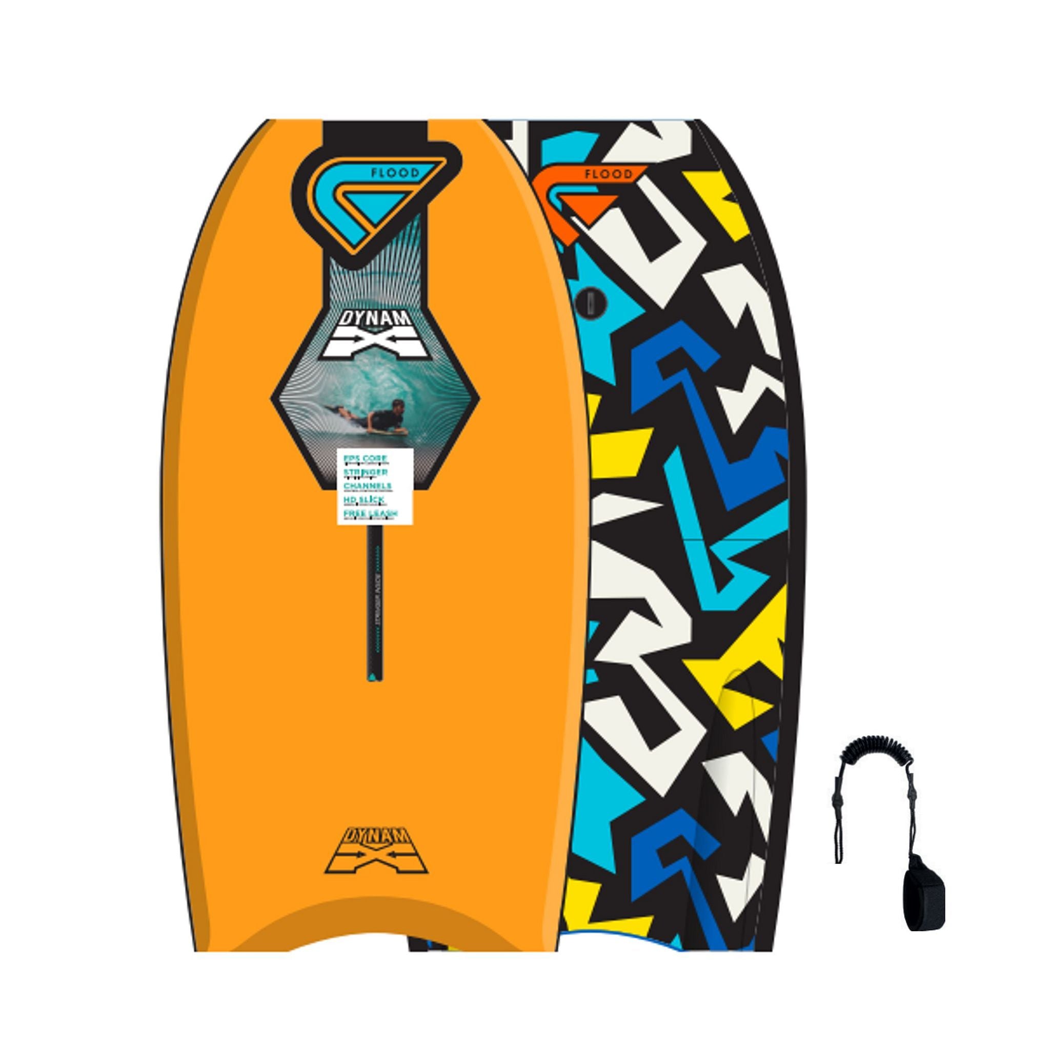 FLOOD Bodyboard Dynamx Stringer Tribe II 42 Orange