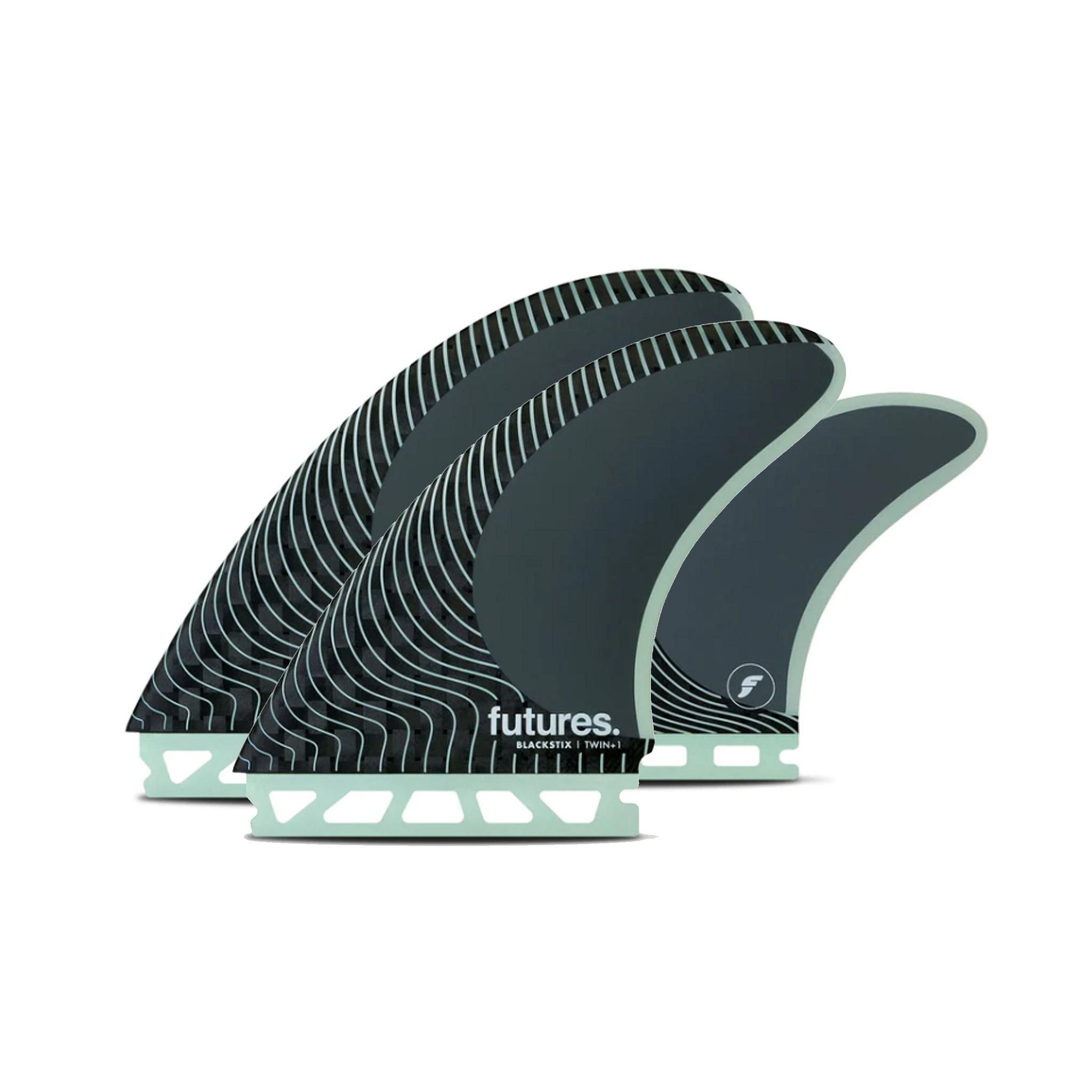 FUTURES Twin +1 Tri Fin Set Blackstix Unisize Black