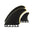 FUTURES Twin +1 Tri Fin Set Pukas Unisize Black