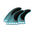 FUTURES Thruster Fin Set R4 Blackstix Rake S Turquoise 8.3