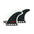 FUTURES Thruster Fin Set Glenn Pang Fiberglass L Black 3.7