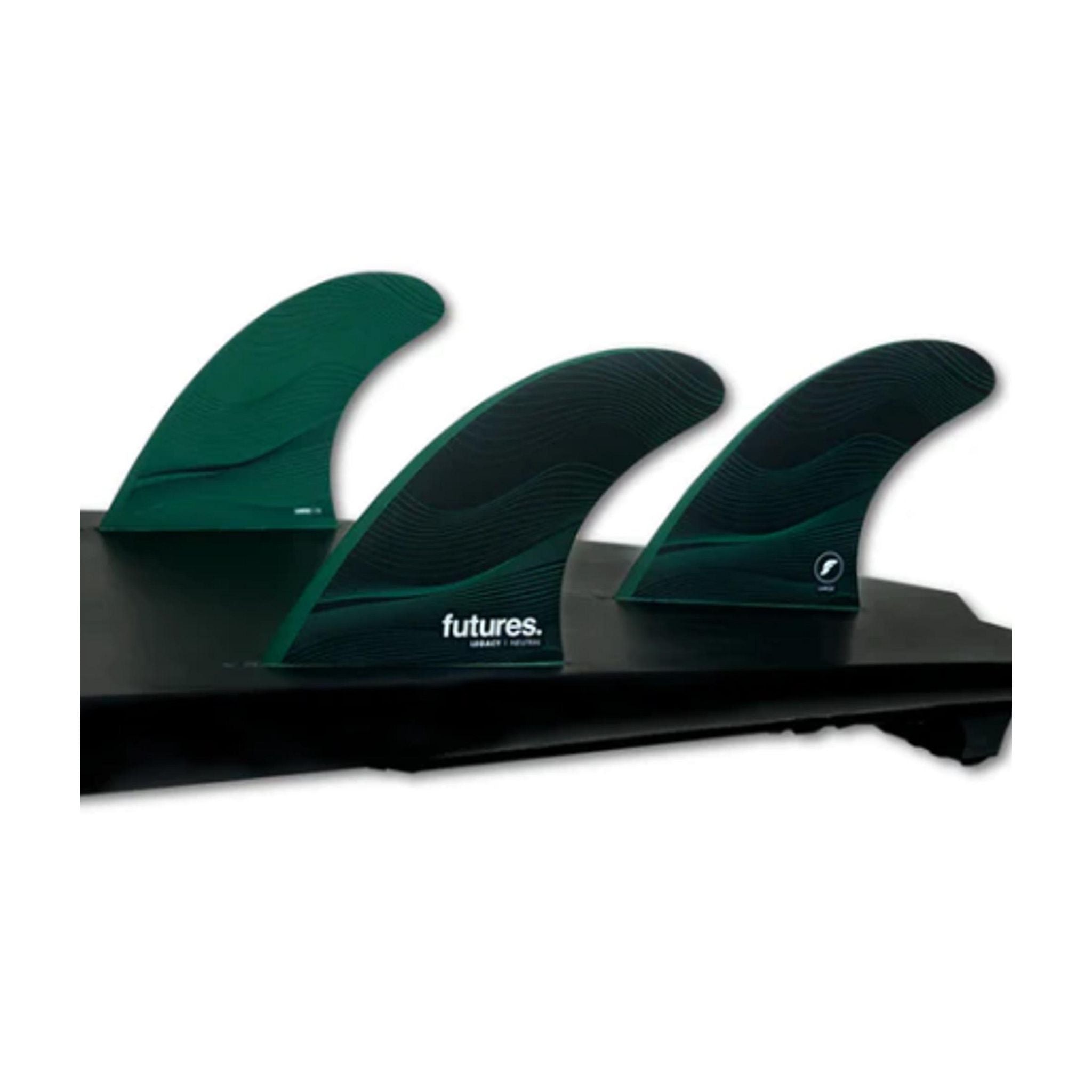 FUTURES Thruster Fin Set F8 Legacy neutral L Green 5.6
