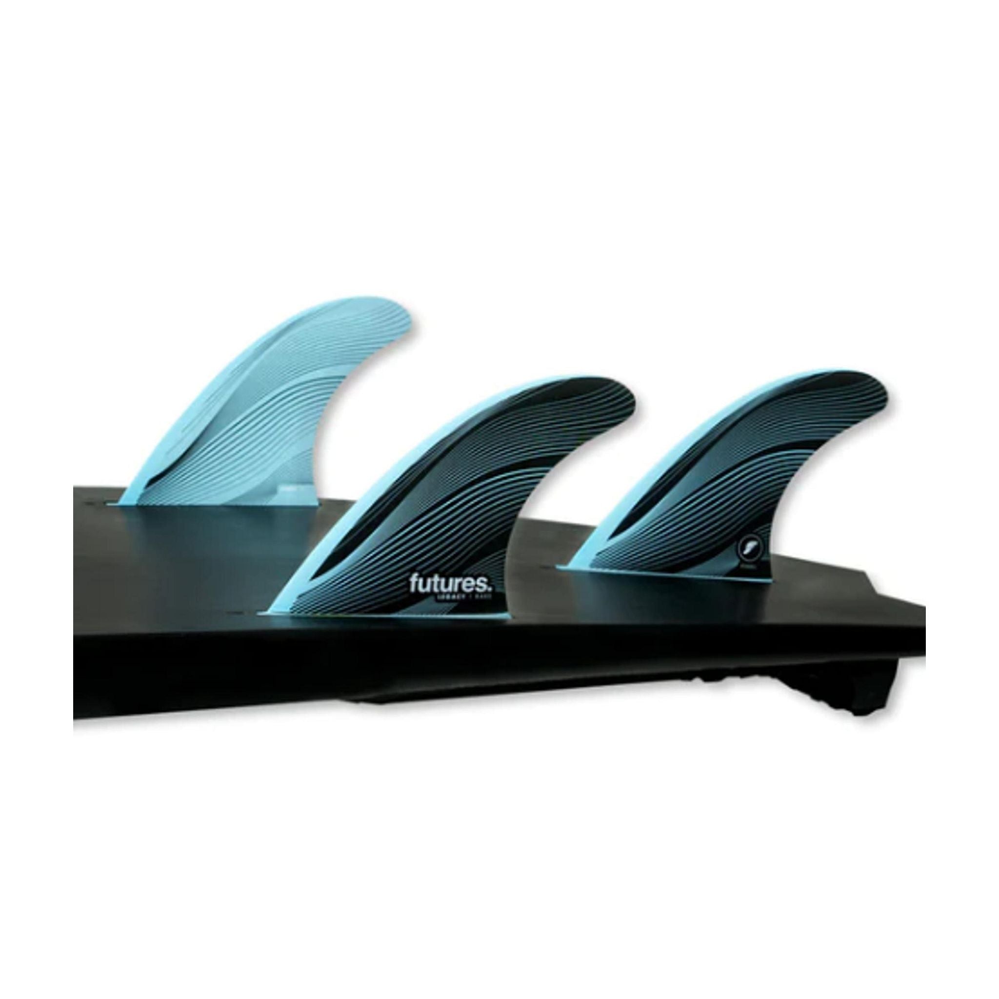 FUTURES Thruster Fin Set Legacy Rake XS Blue 6.6
