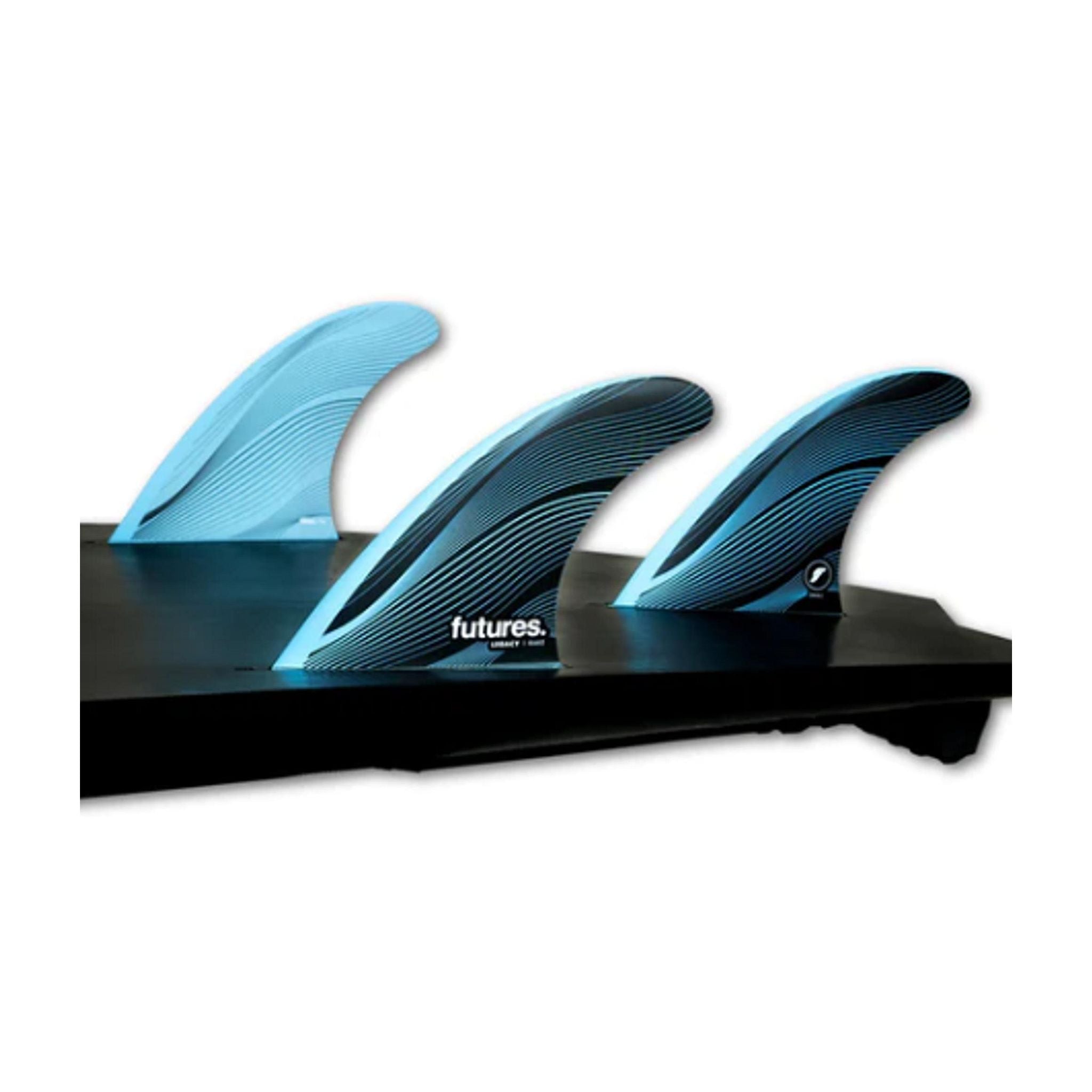 FUTURES Thruster Fin Set R4 Legacy Rake S Blue 5.4