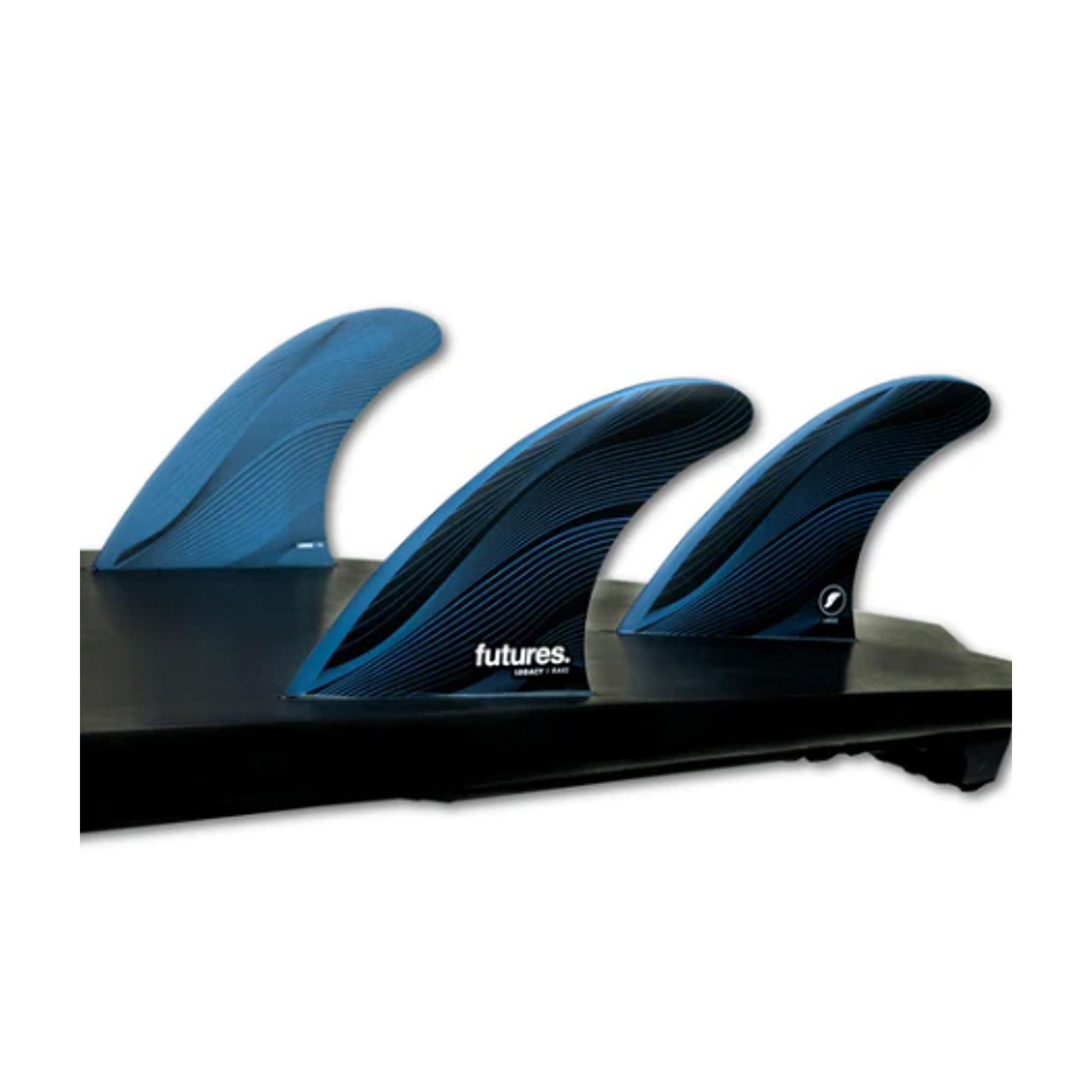 FUTURES Thruster Fin Set R8 Legacy Rake L Blue 5.9