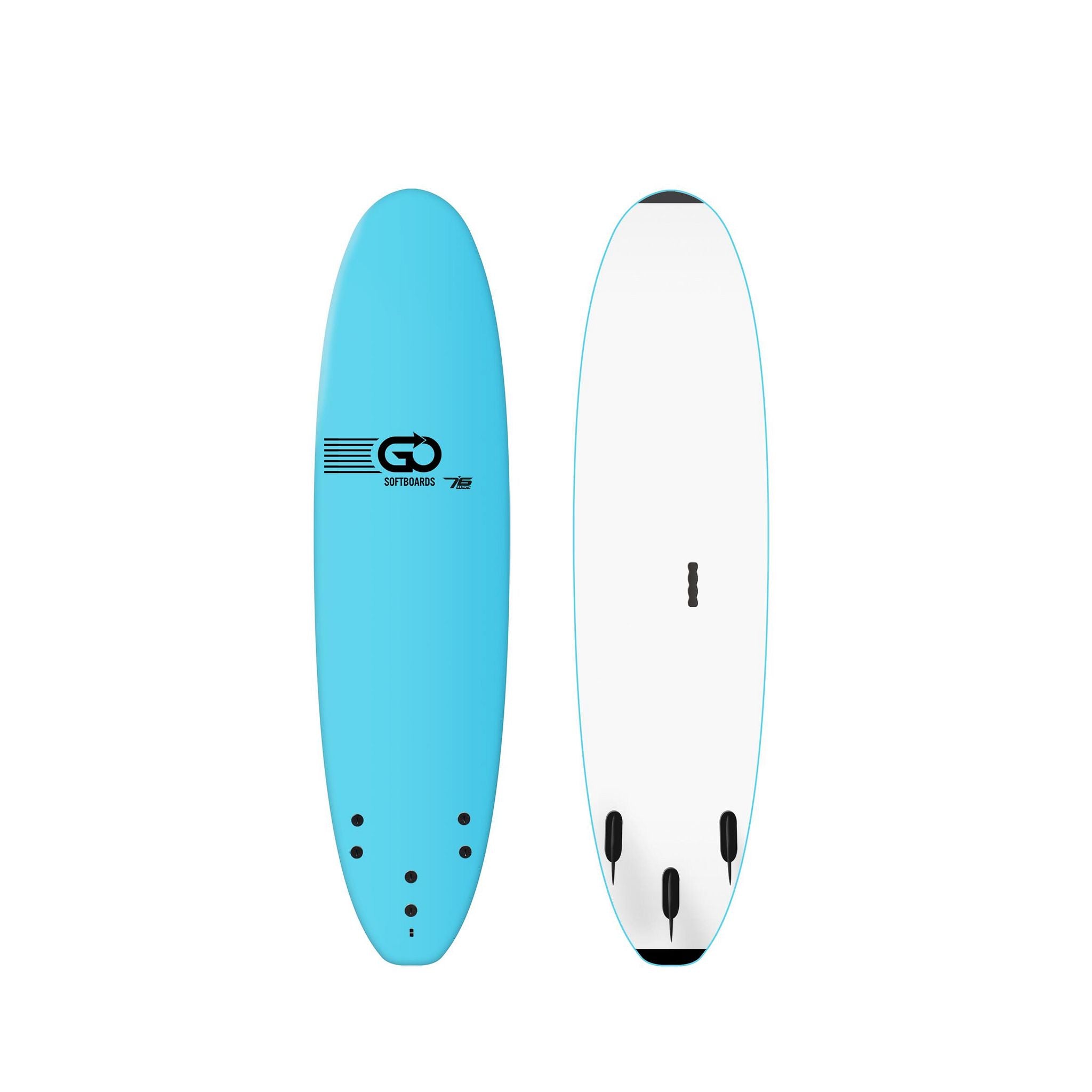 GO Softboard School Surfboard 7.6 x 23 77.1 Blue