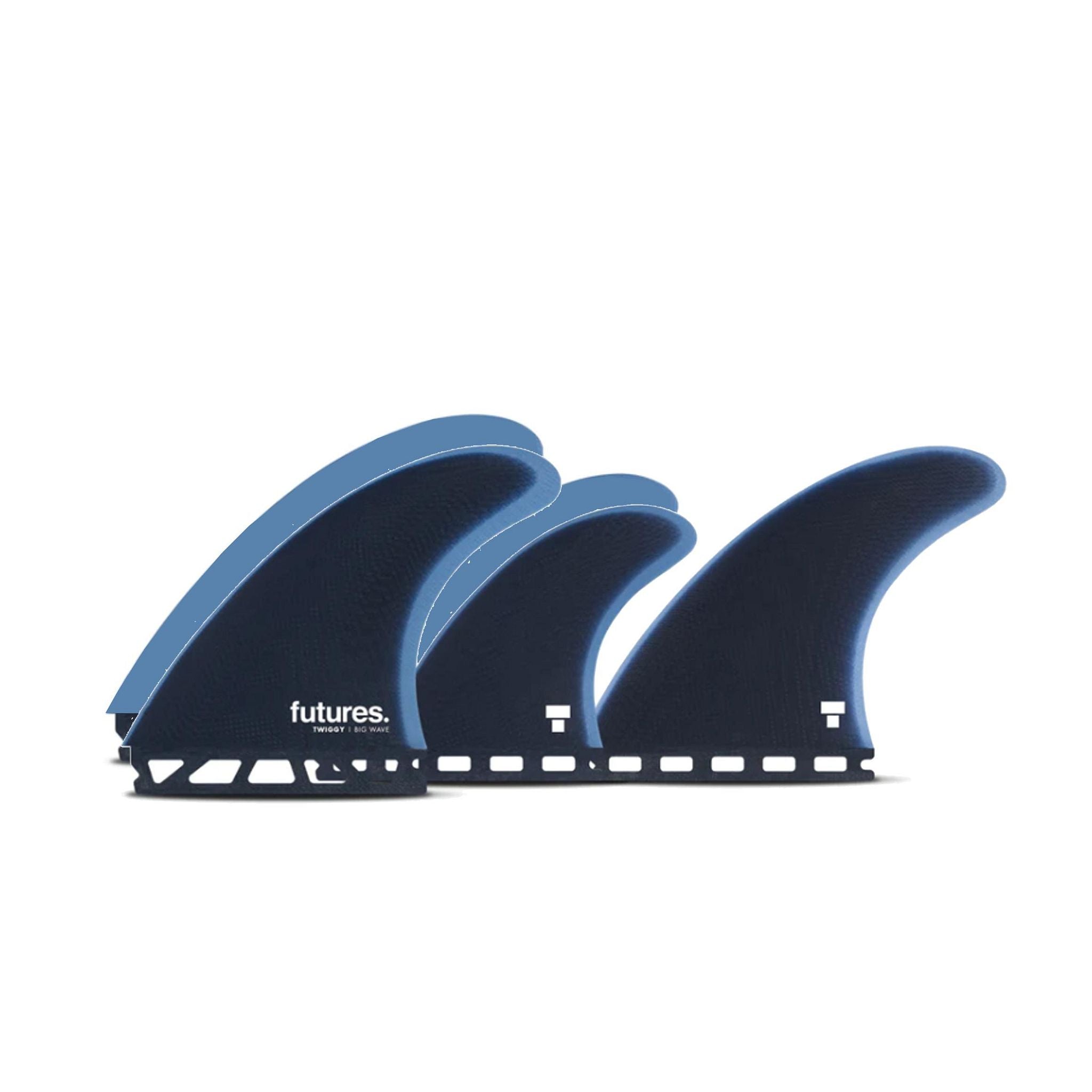 FUTURES Quad Thruster 5 Fin Set Twiggy Big Wave L Navy 2.8