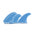 FUTURES Quad Thruster 5 Fin Set Twiggy Step Up L Blue 3.6