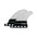 FUTURES Quad Rear 2 Fin Set Honeycomb Grey