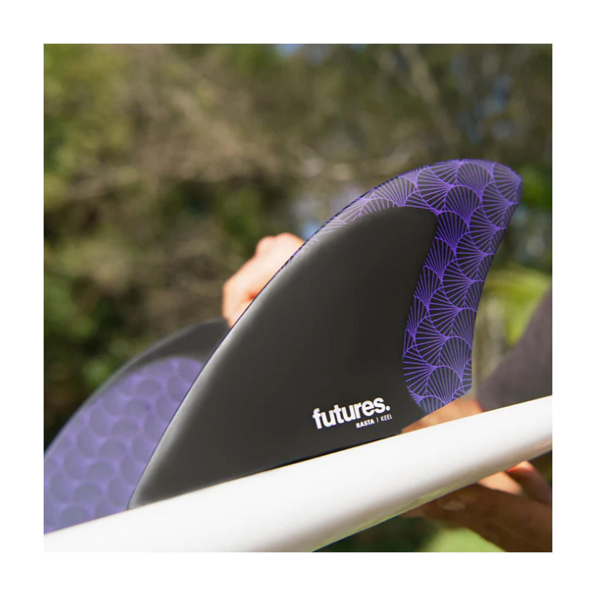 FUTURES Twin Fin Set Rasta Keel Honeycomb L Black