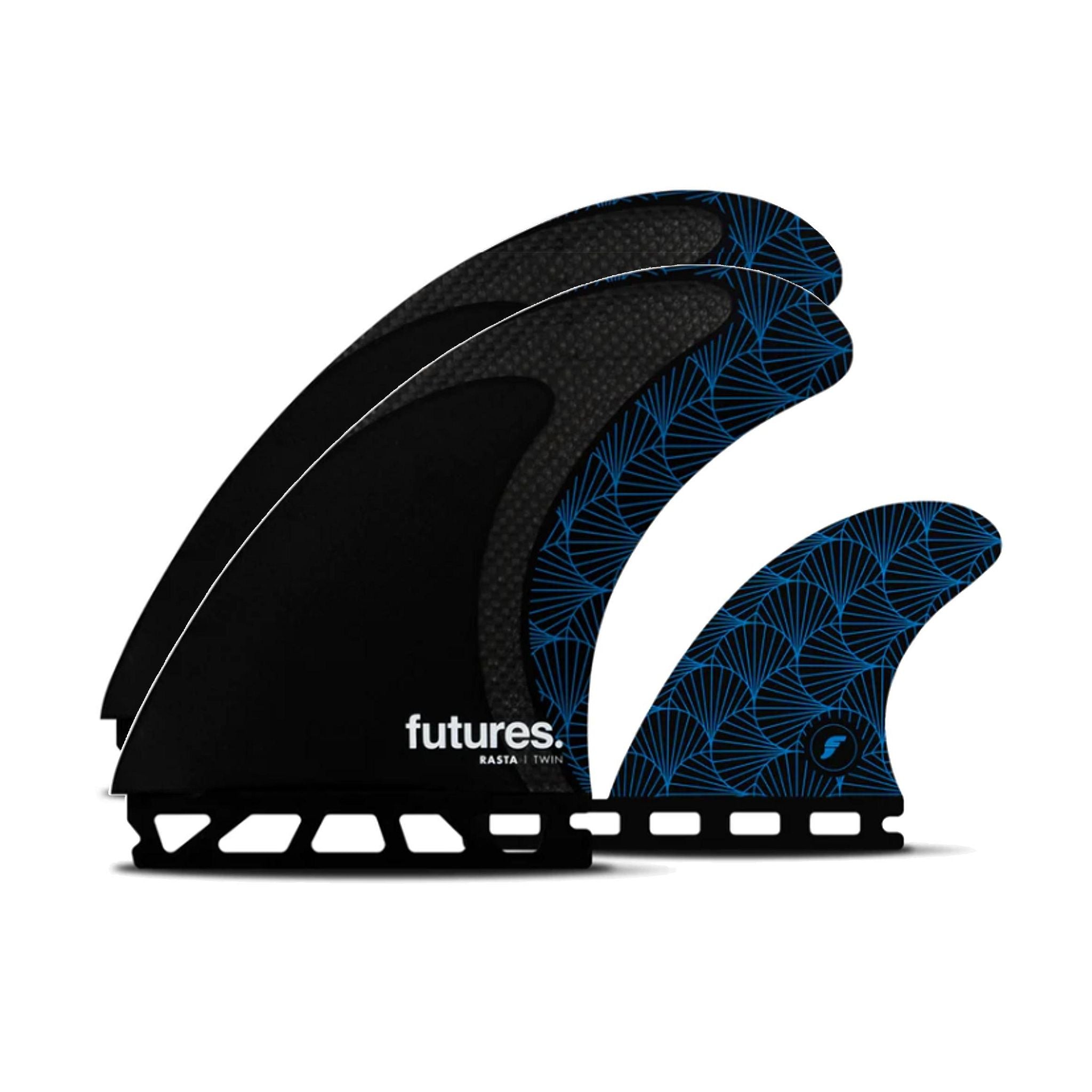 Futures Twin Tri Fin Set Rasta Unisize Black