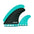 FUTURES Twin+1 Fin Set Timmy Patterson Honeycomb Unisize Turquoise