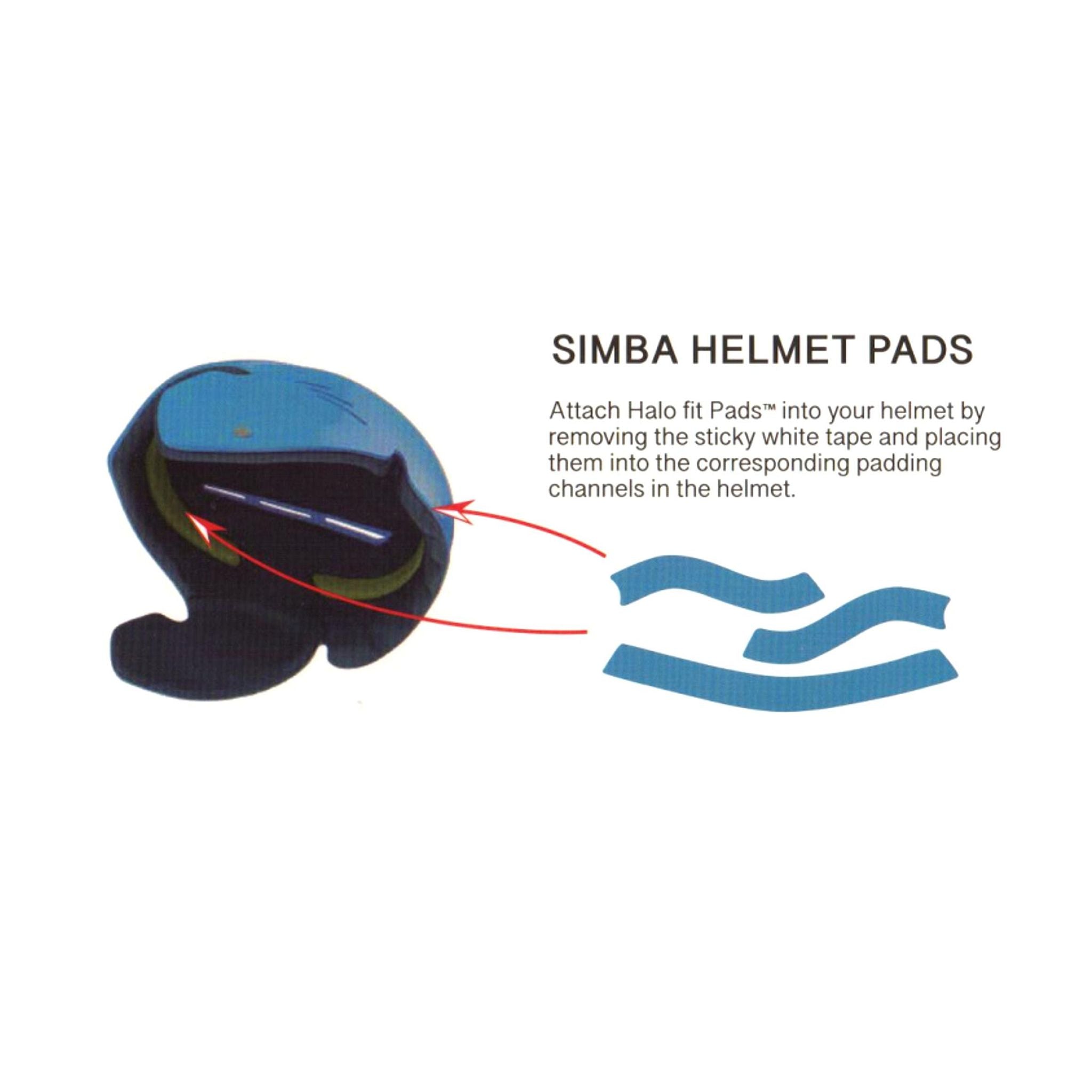 SIMBA SURF Helm Halo fit Pads Passstreifen Blue