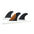 FUTURES Thruster Fin Set P6 Alpha M Orange 6.3