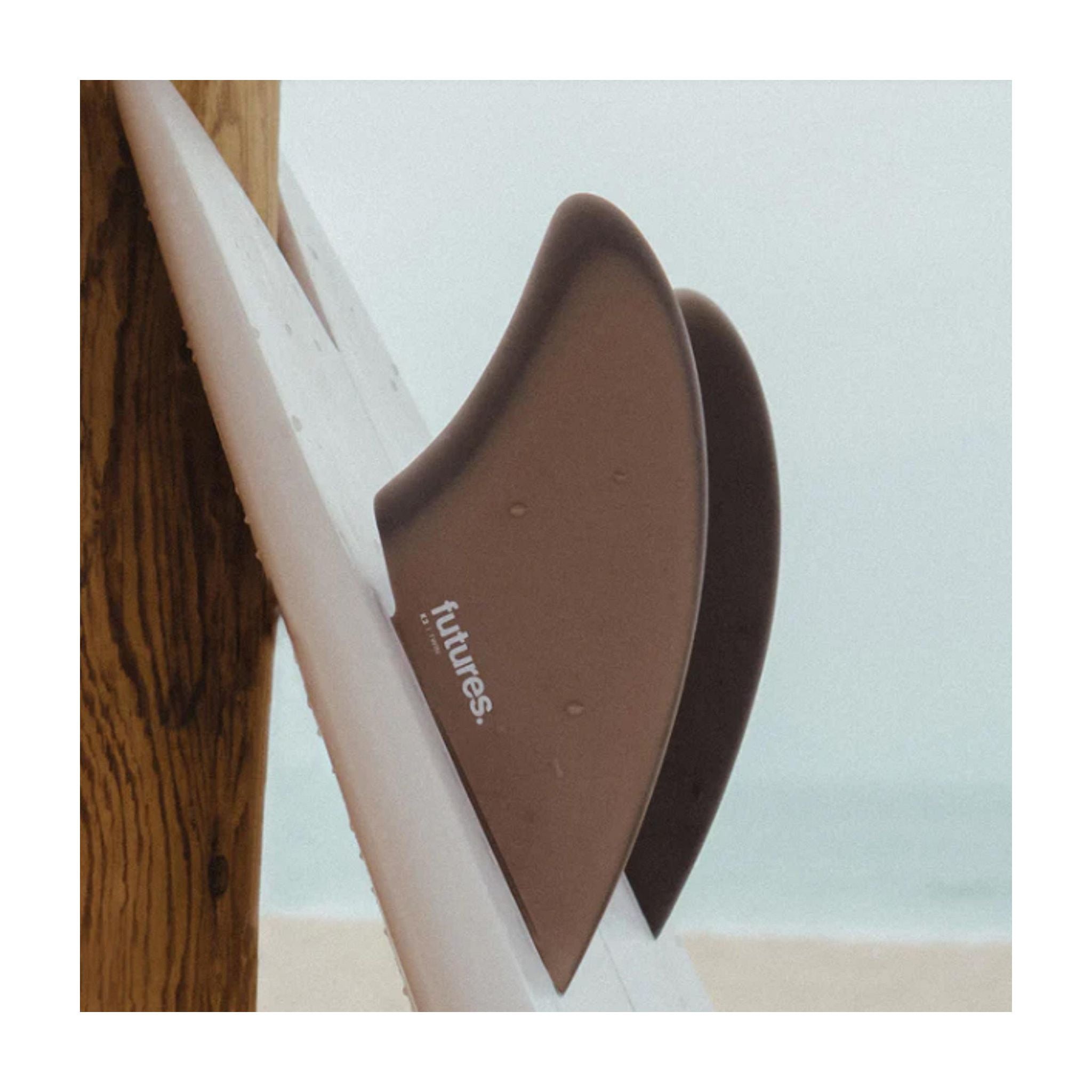 FUTURES Twin Fin Set K2 Keel Fiberglass Unisize Brown