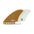 FUTURES Twin Fin Set Christenson KEEL Fiberglass Unisize Brown