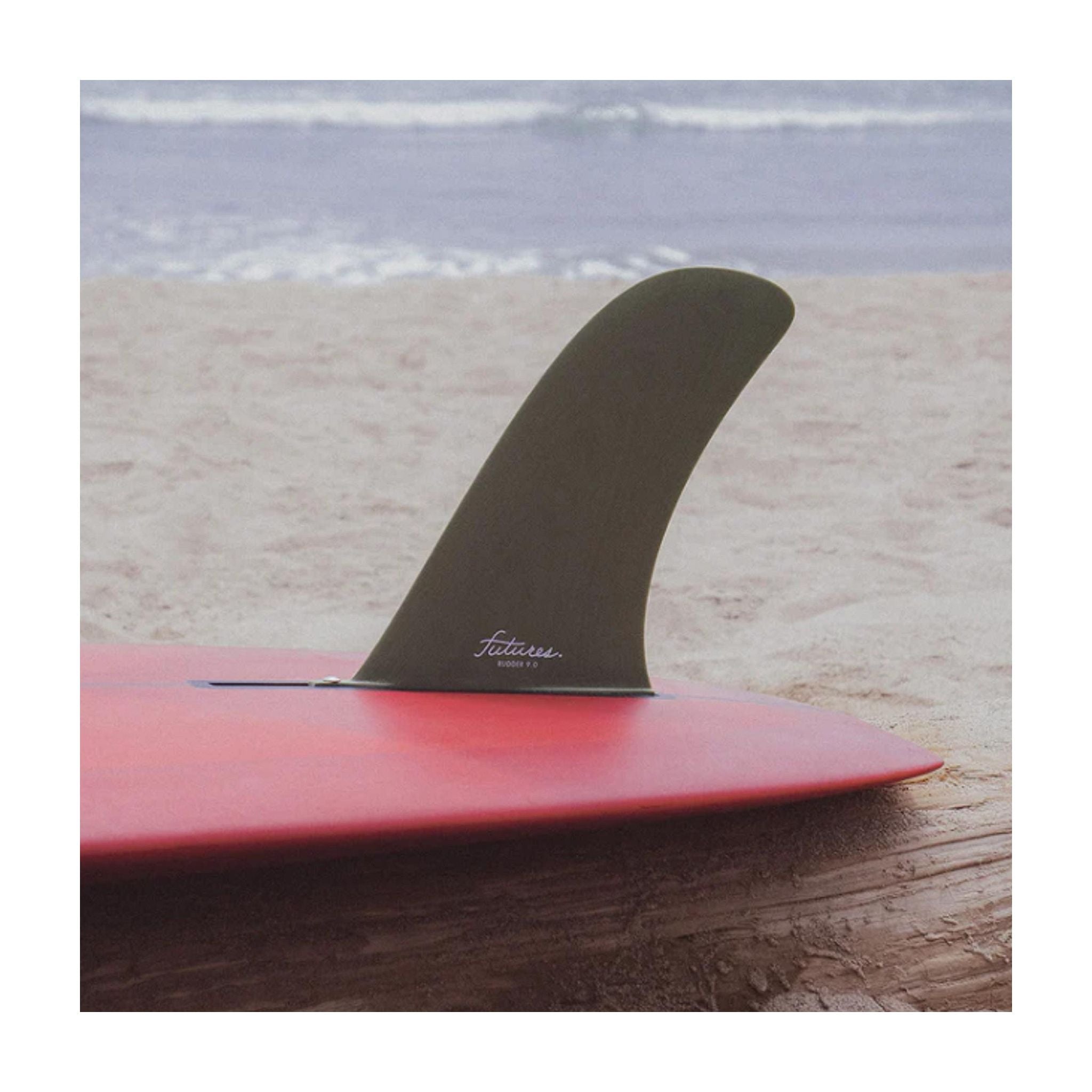 FUTURES Single Fin Rudder Fiberglass US 9.0 Green