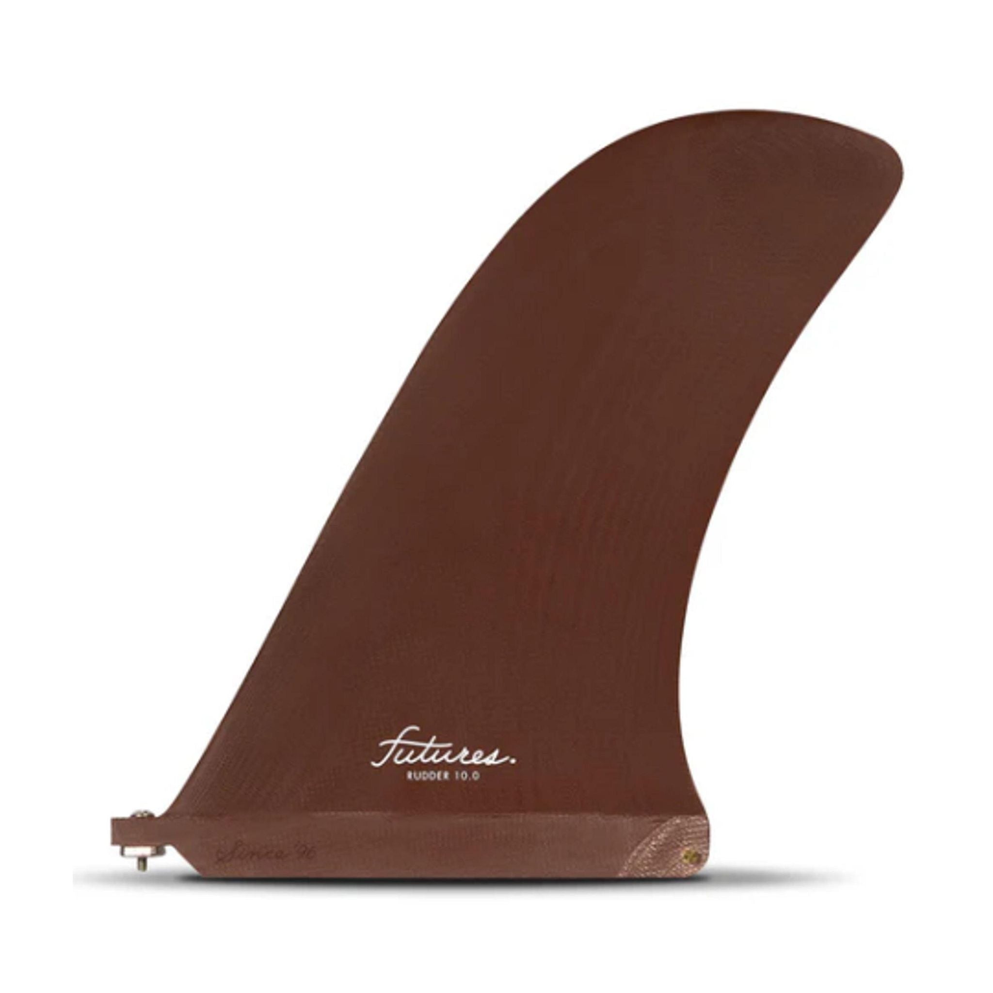 FUTURES Single Fin Rudder Fiberglass US 10.0 Brown