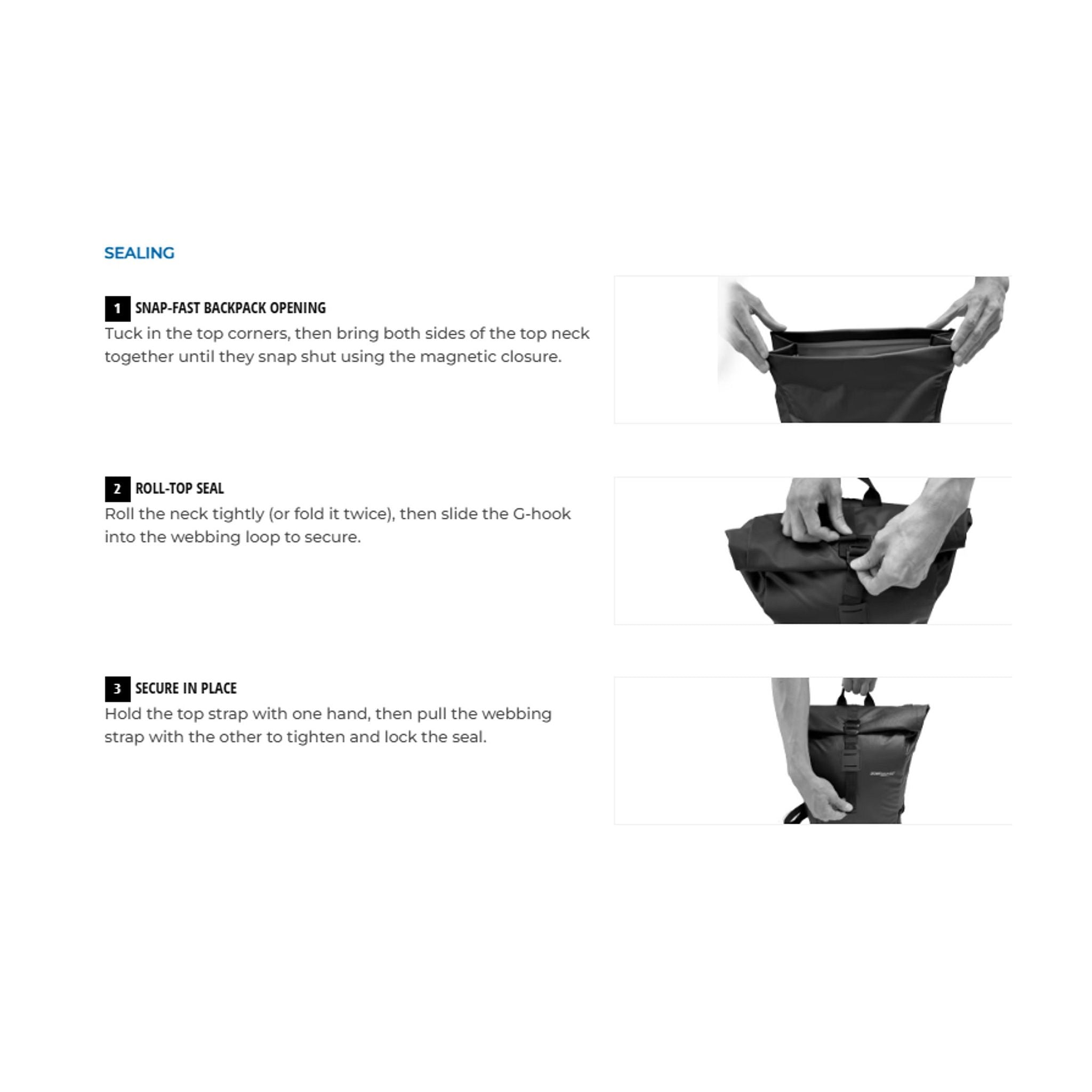 OverBoard wasserdichter URBAN Rucksack 20 Black