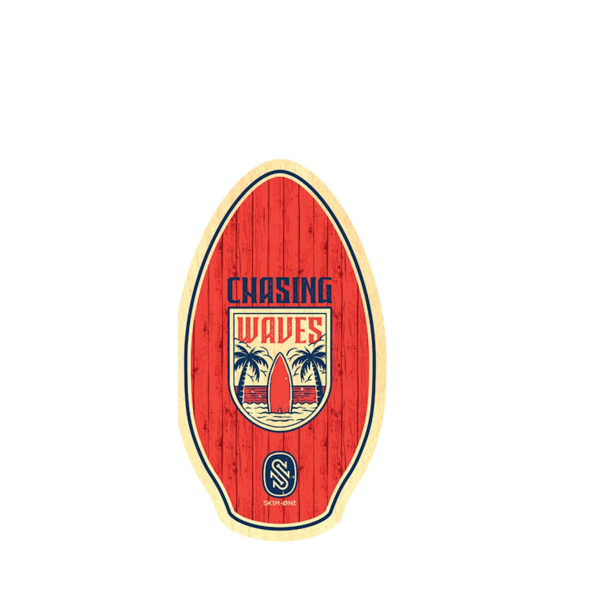 Skimboard SkimOne Holz Chasing Waves 90 x 51 Red