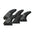 FUTURES Quad Thruster 5 Fin Set Vector 3/2 Alpha L Silver