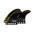 FUTURES Thruster Fin Set John John Techflex M Yellow 3.7