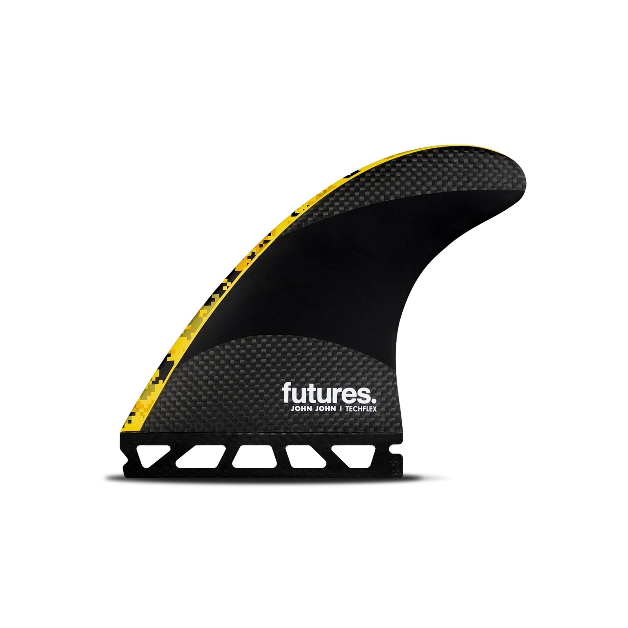 FUTURES Thruster Fin Set John John Techflex M Yellow 3.7