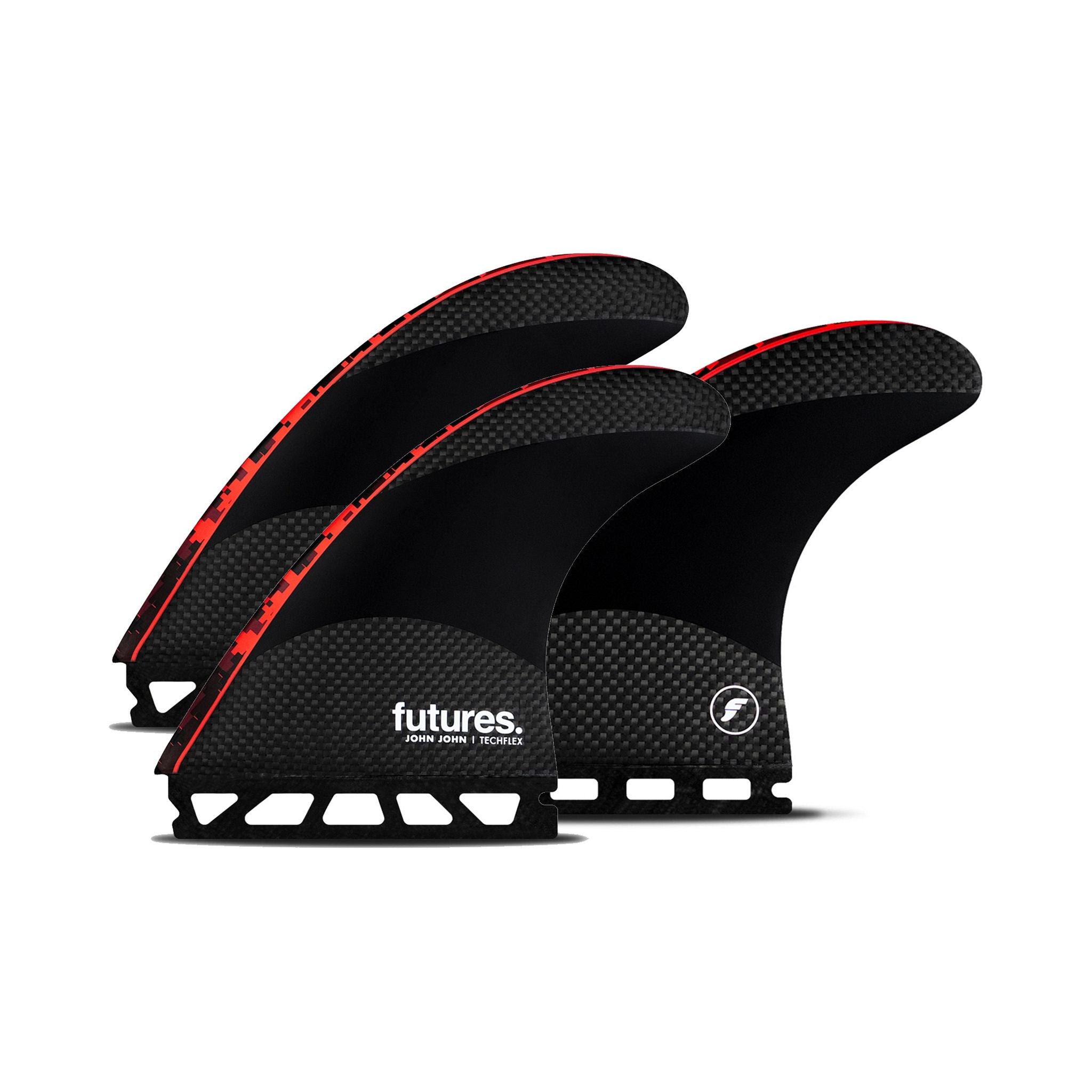 FUTURES Thruster Fin Set John John Techflex L Red 3.4