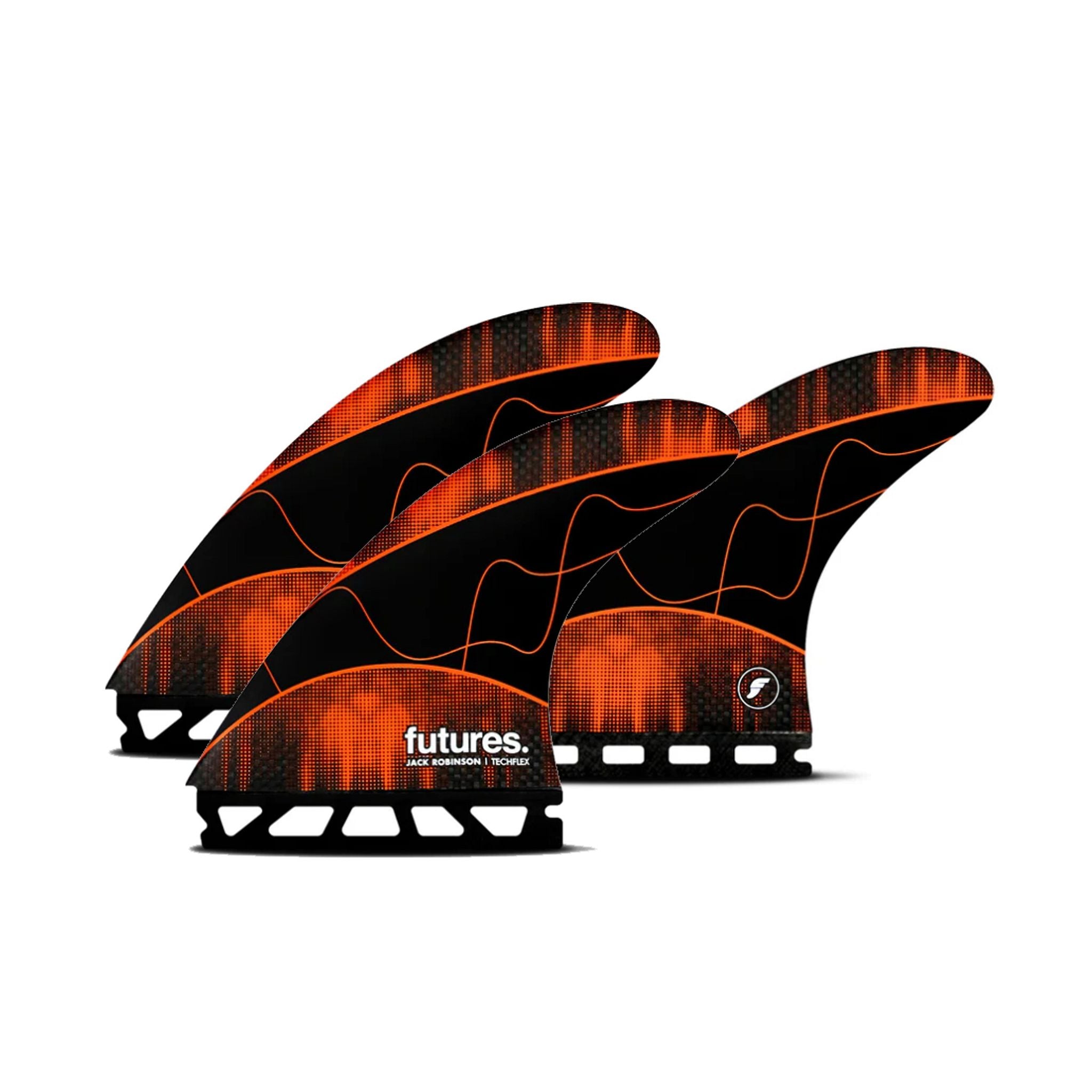 FUTURES Thruster Fin Set Jack Robinson Techflex L Orange 3.2