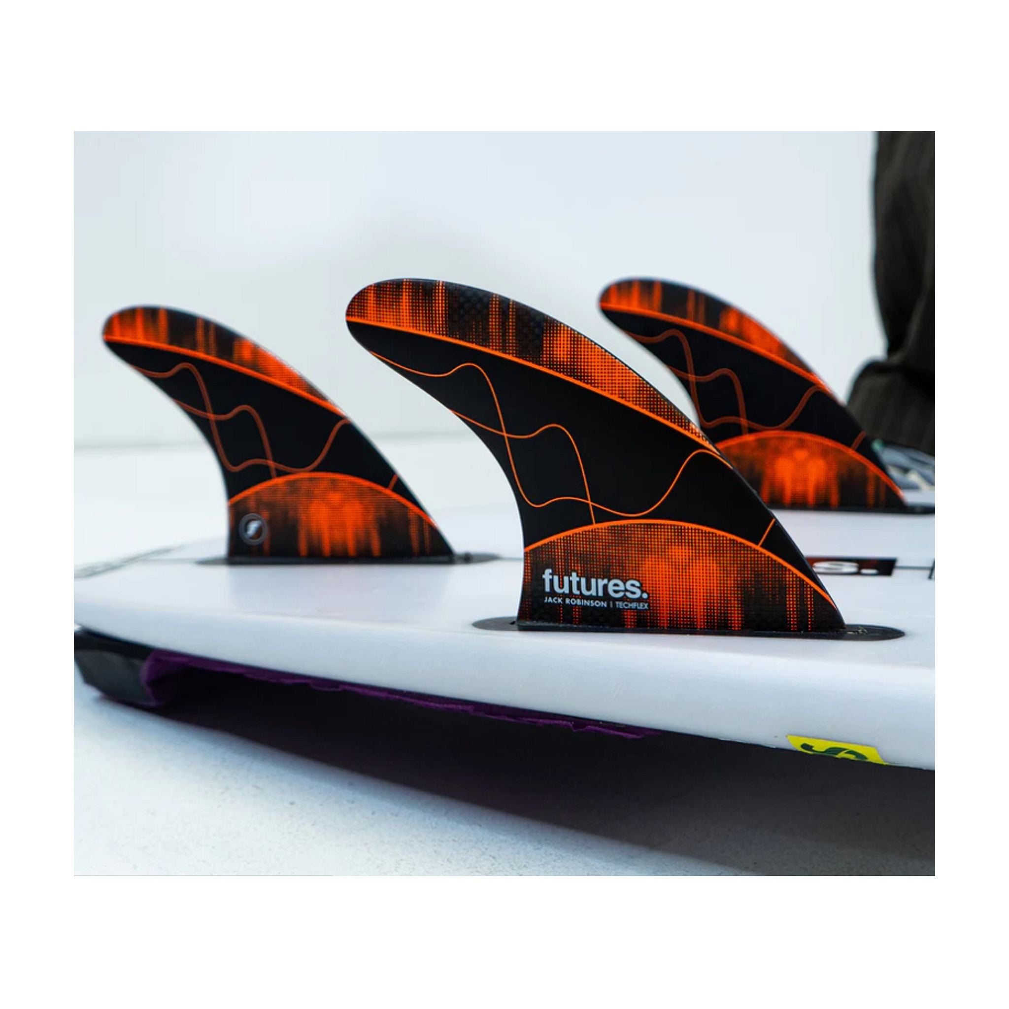 FUTURES Thruster Fin Set Jack Robinson Techflex L Orange 3.2