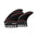 FUTURES Thruster Fin Set Jordy Signature Techflex L Black 3.2