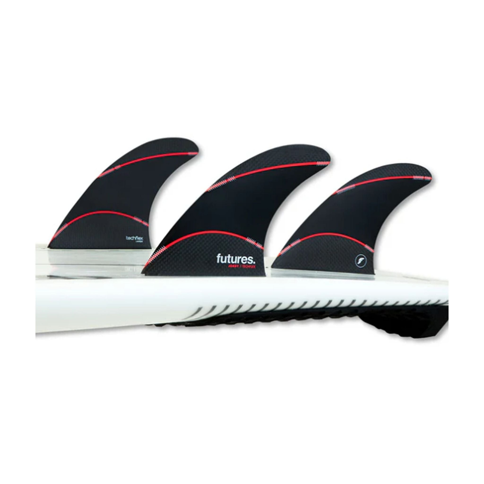 FUTURES Thruster Fin Set Jordy Signature Techflex L Black 3.2